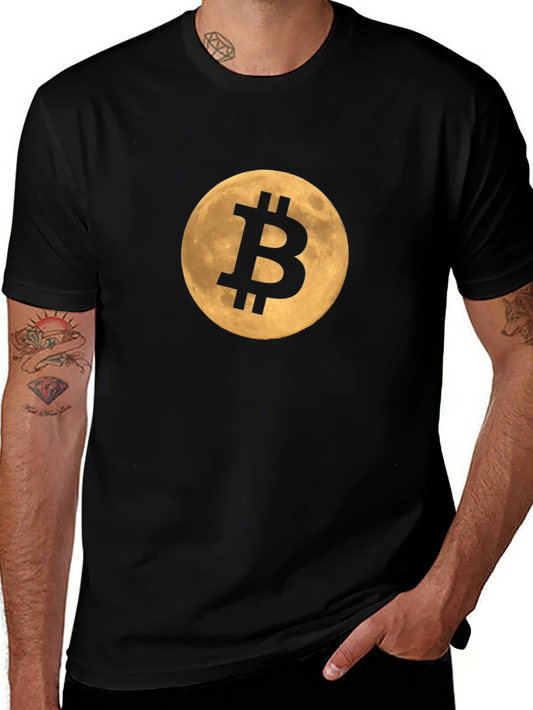 Bitcoin Moon Black T-Shirt