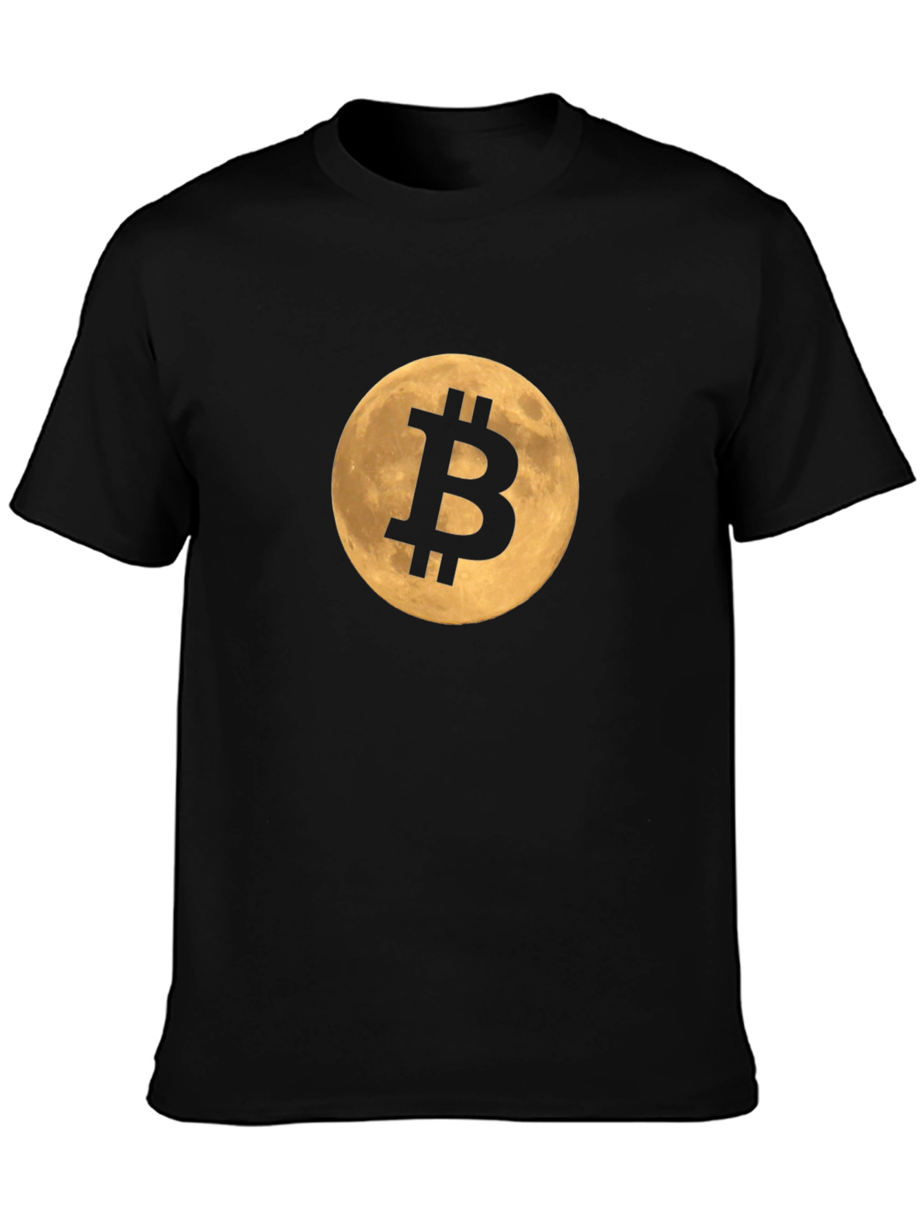 Bitcoin Moon Black T-Shirt