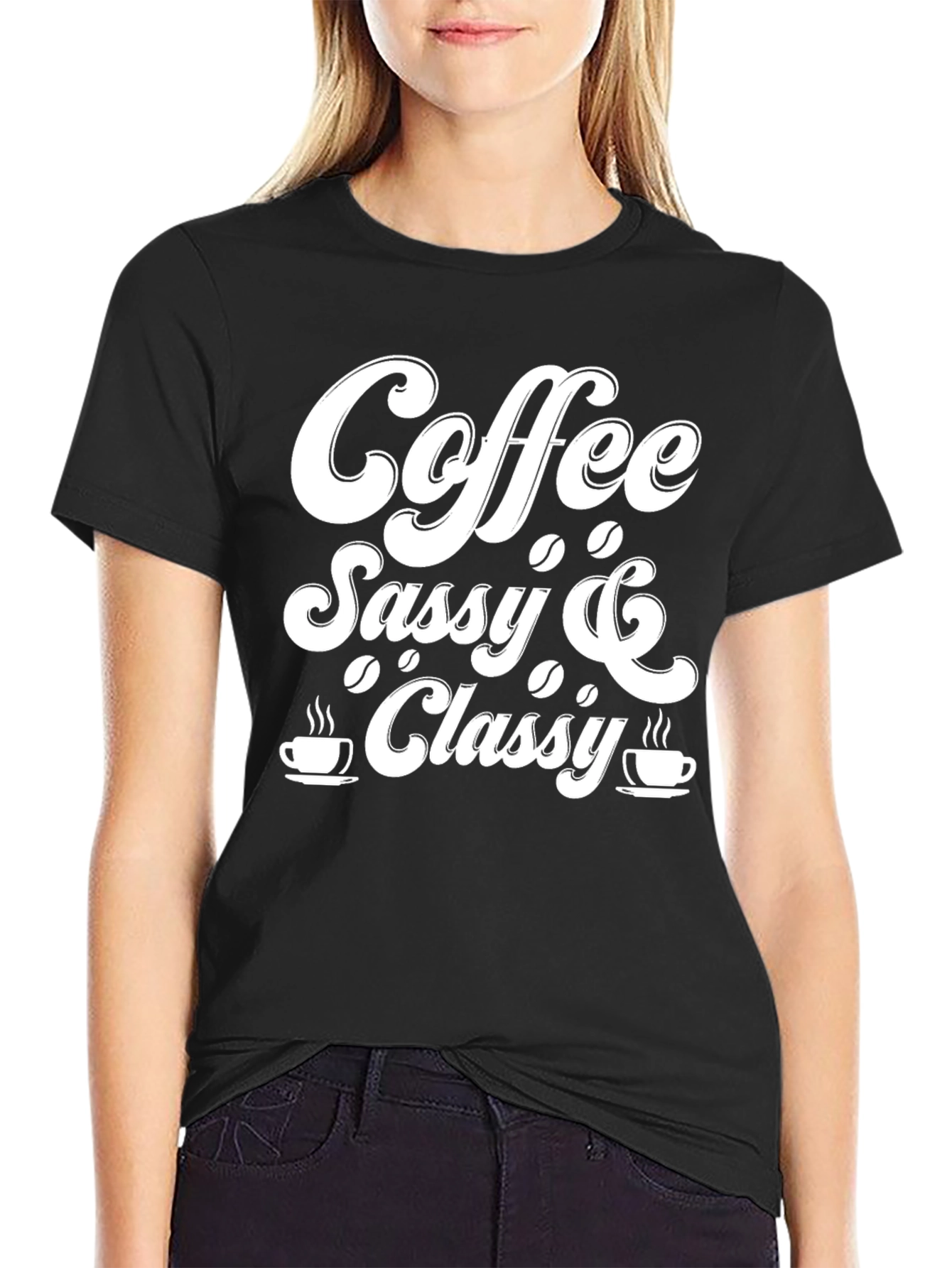 Coffee Sassy & Classy Black Graphic Tee