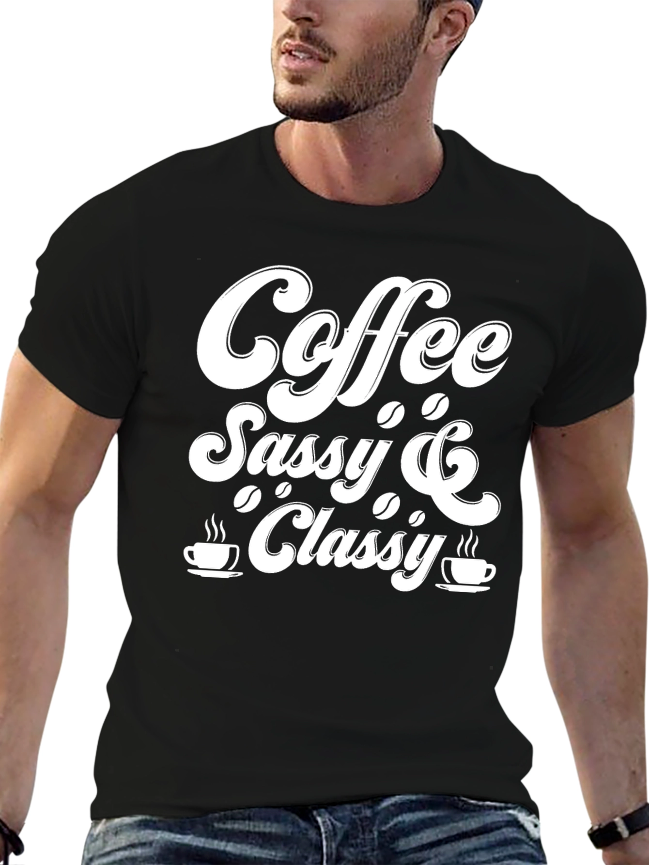 Coffee Sassy & Classy Black Graphic Tee