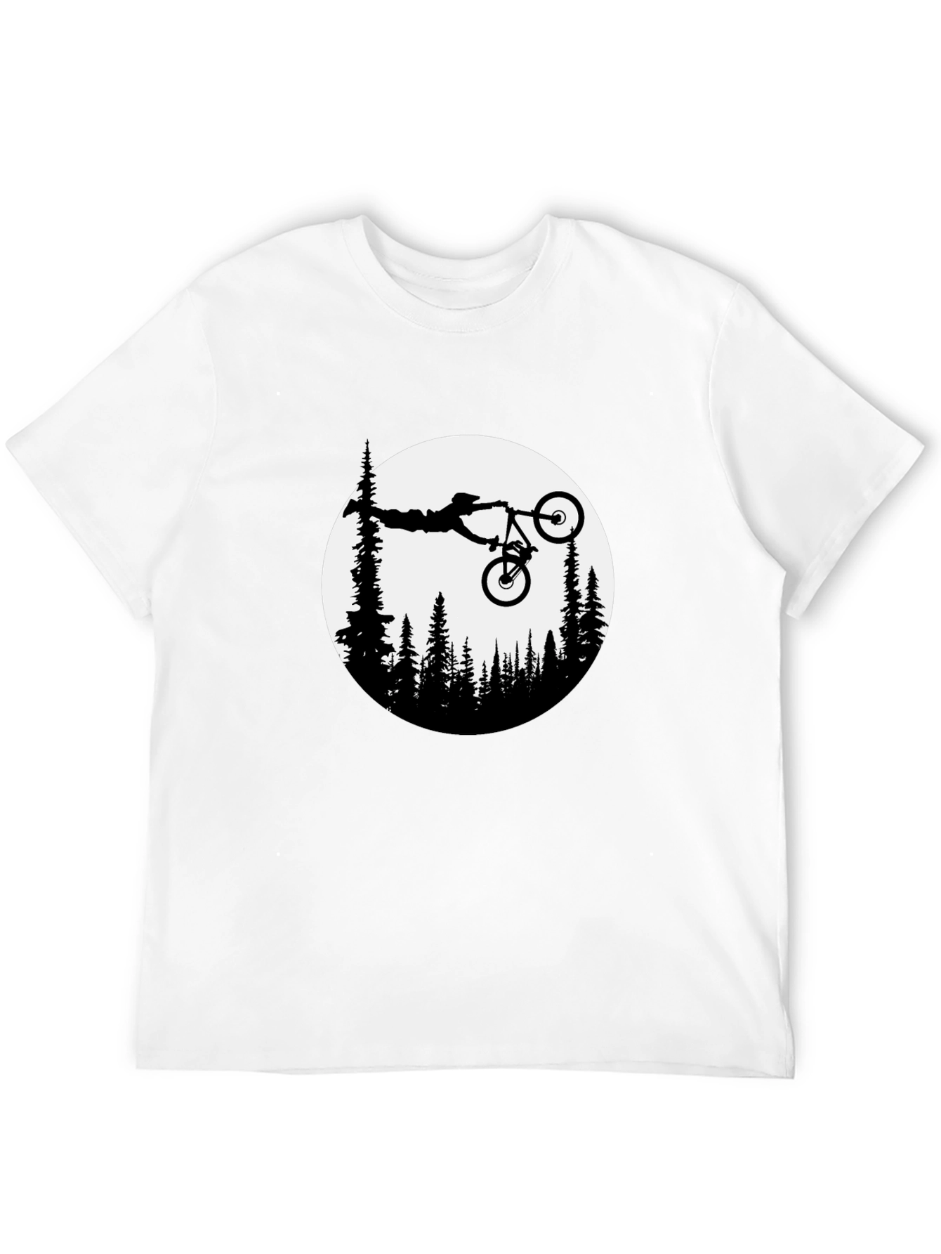 Mountain Biker Silhouette Graphic Tee