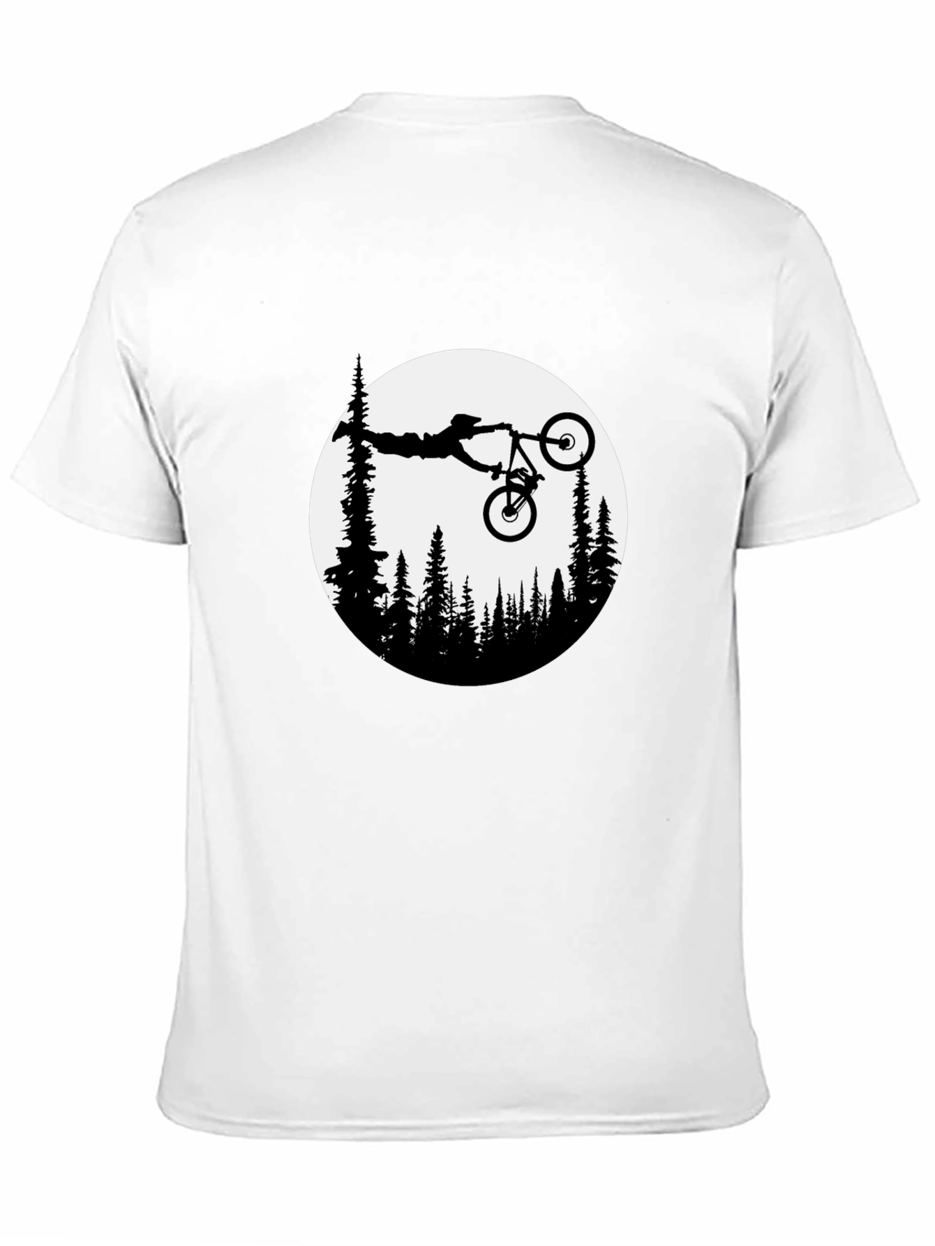 Mountain Biker Silhouette Graphic Tee
