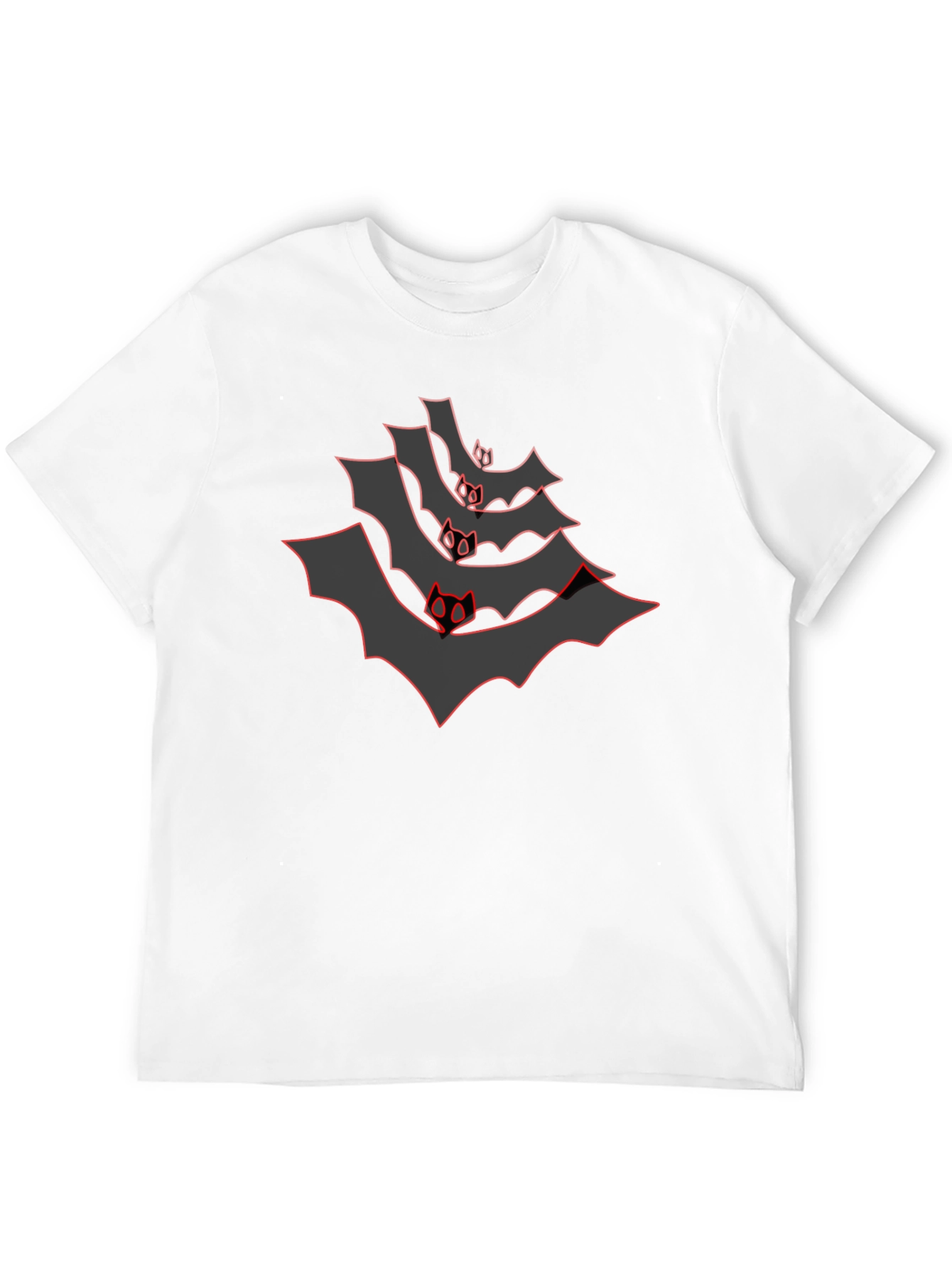 Red Bat Graphic Tee - Halloween Style