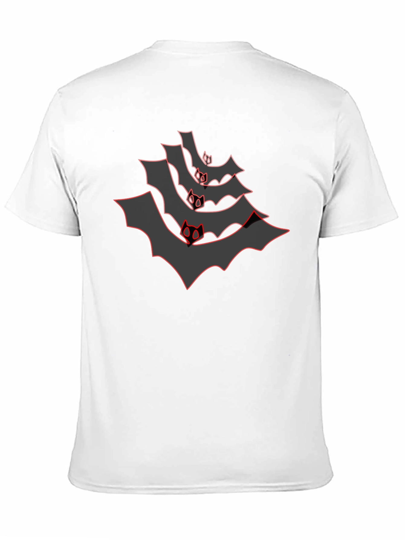 Red Bat Graphic Tee - Halloween Style