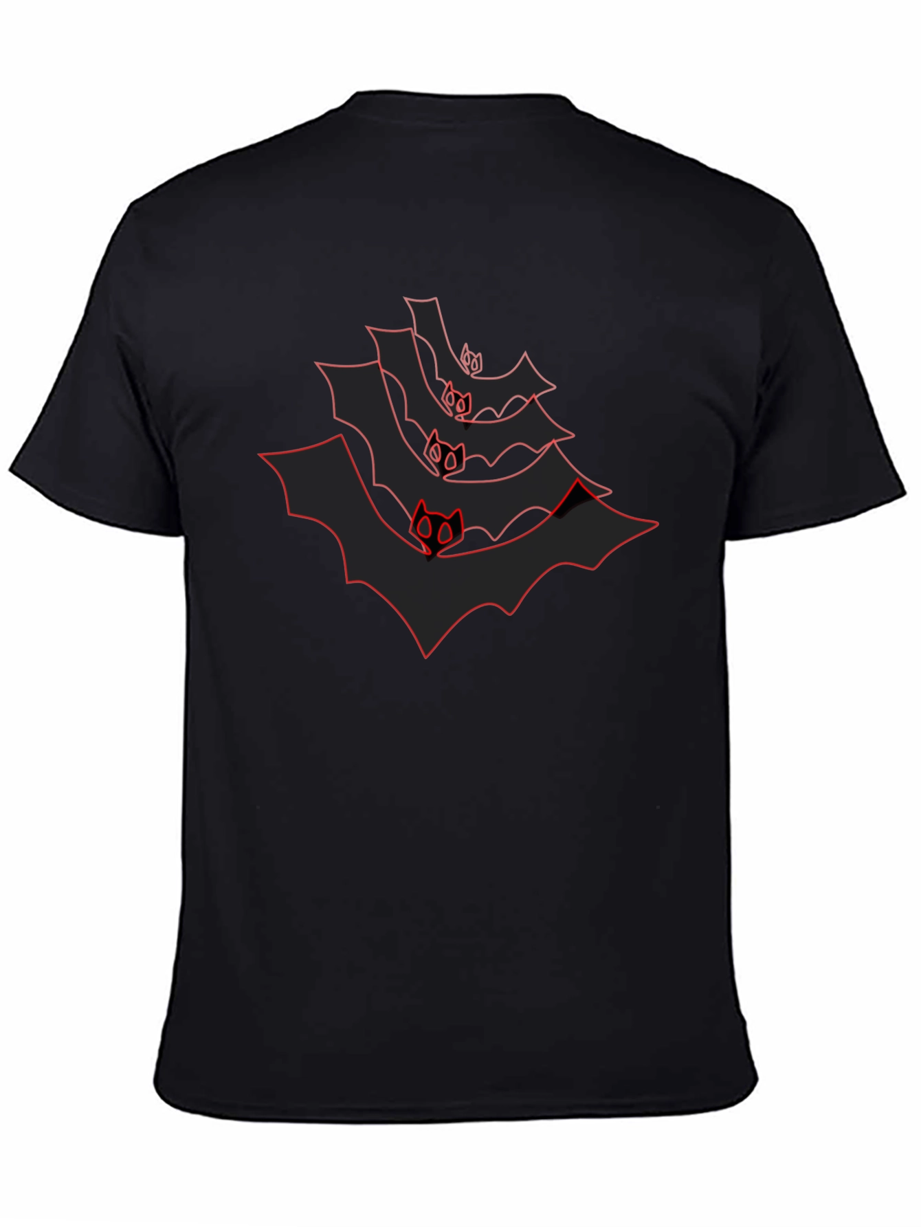 Red Bat Graphic Tee - Halloween Style