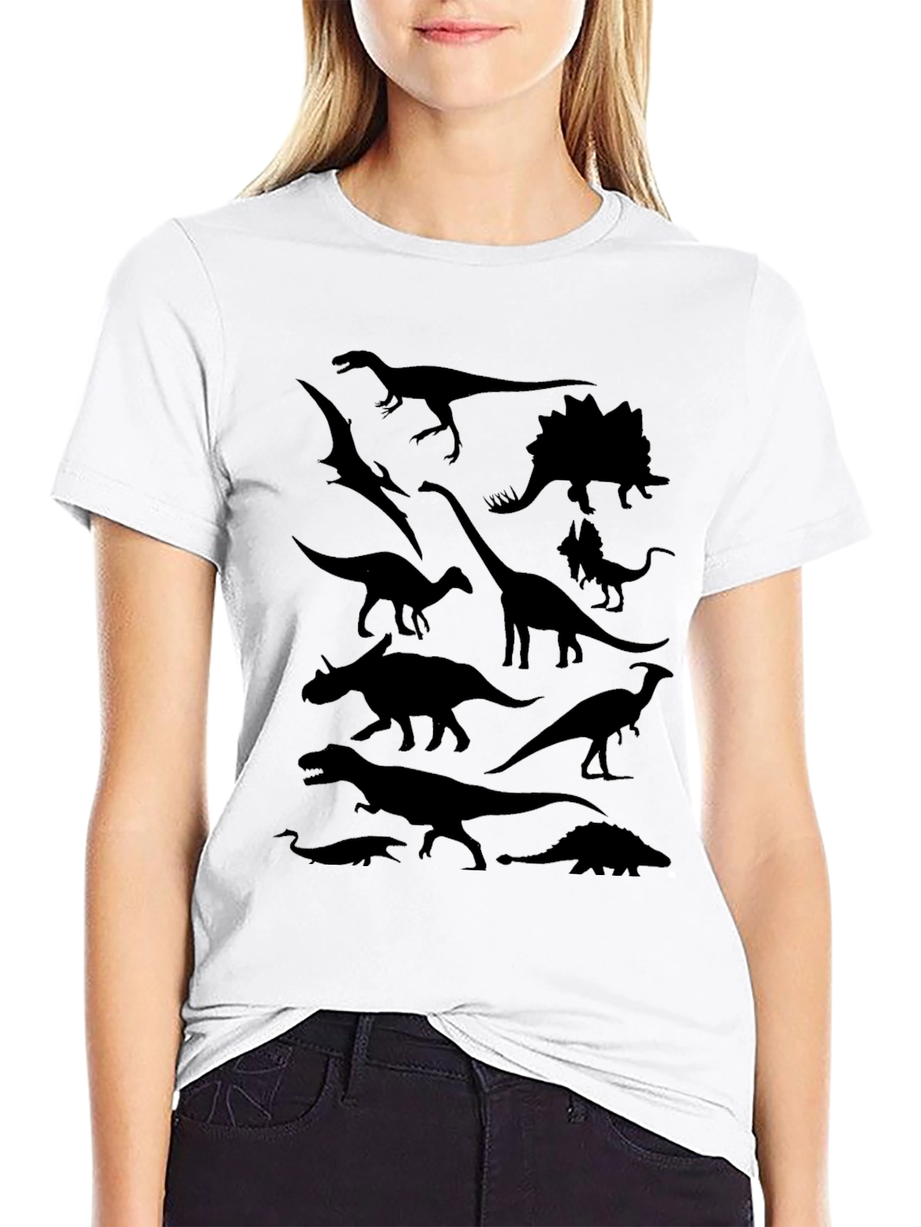 Dinosaur Silhouette T-Shirt - Mens Graphic Tee