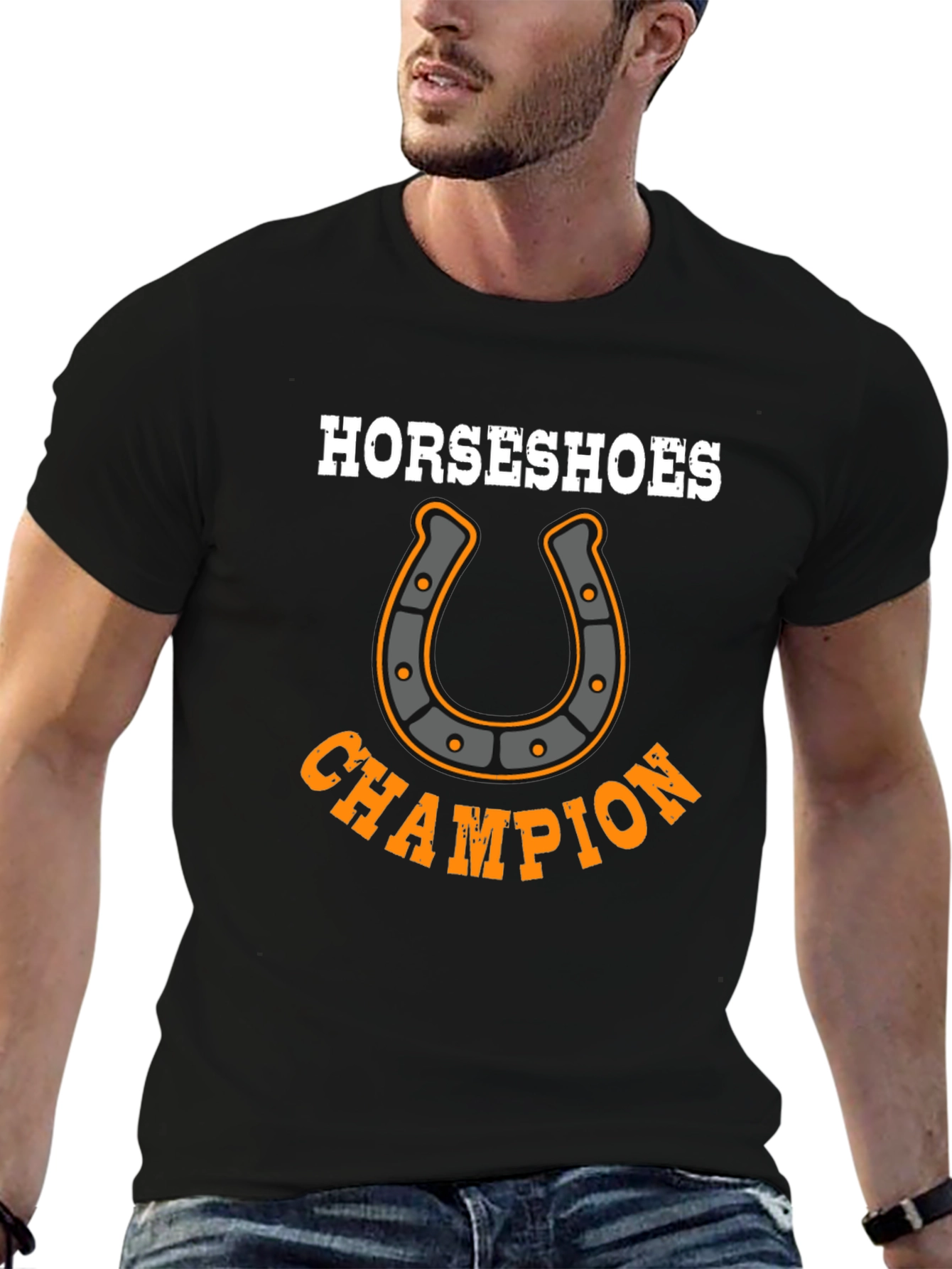 Horseshoes Champion Graphic T-Shirt