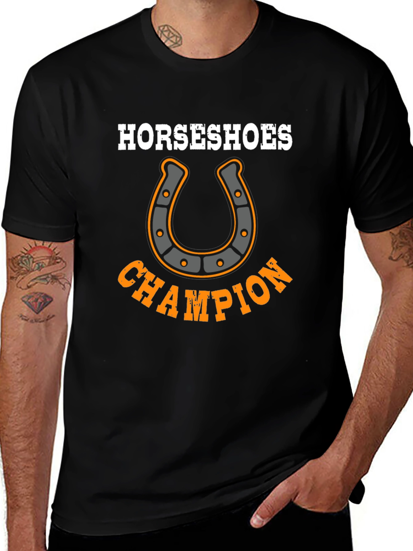 Horseshoes Champion Graphic T-Shirt