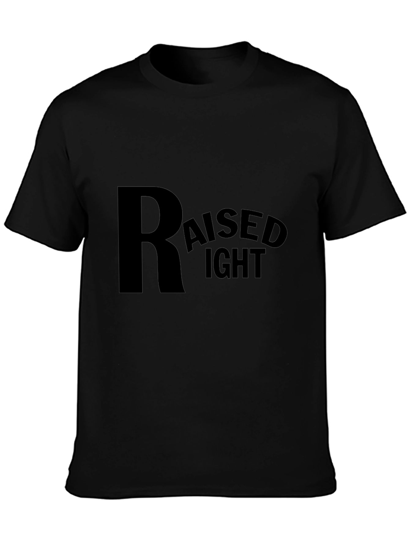 Raised Right Black T-Shirt Casual Graphic Tee