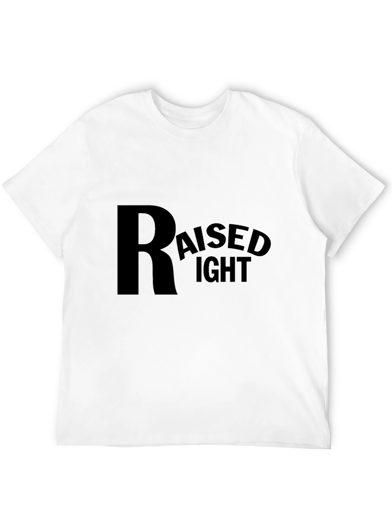 Raised Right Black T-Shirt Casual Graphic Tee