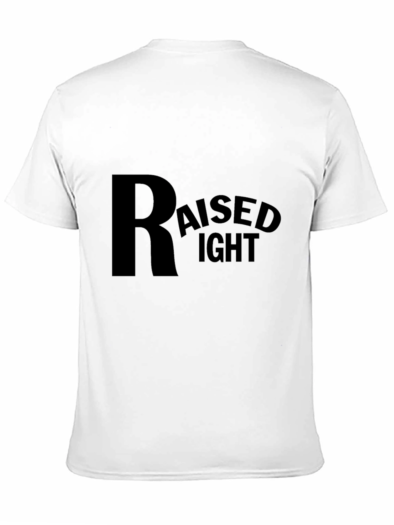 Raised Right Black T-Shirt Casual Graphic Tee