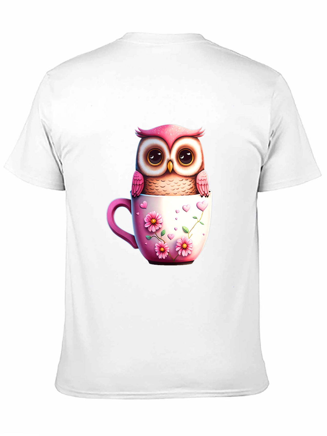 Owl in a Cup Graphic T-Shirt