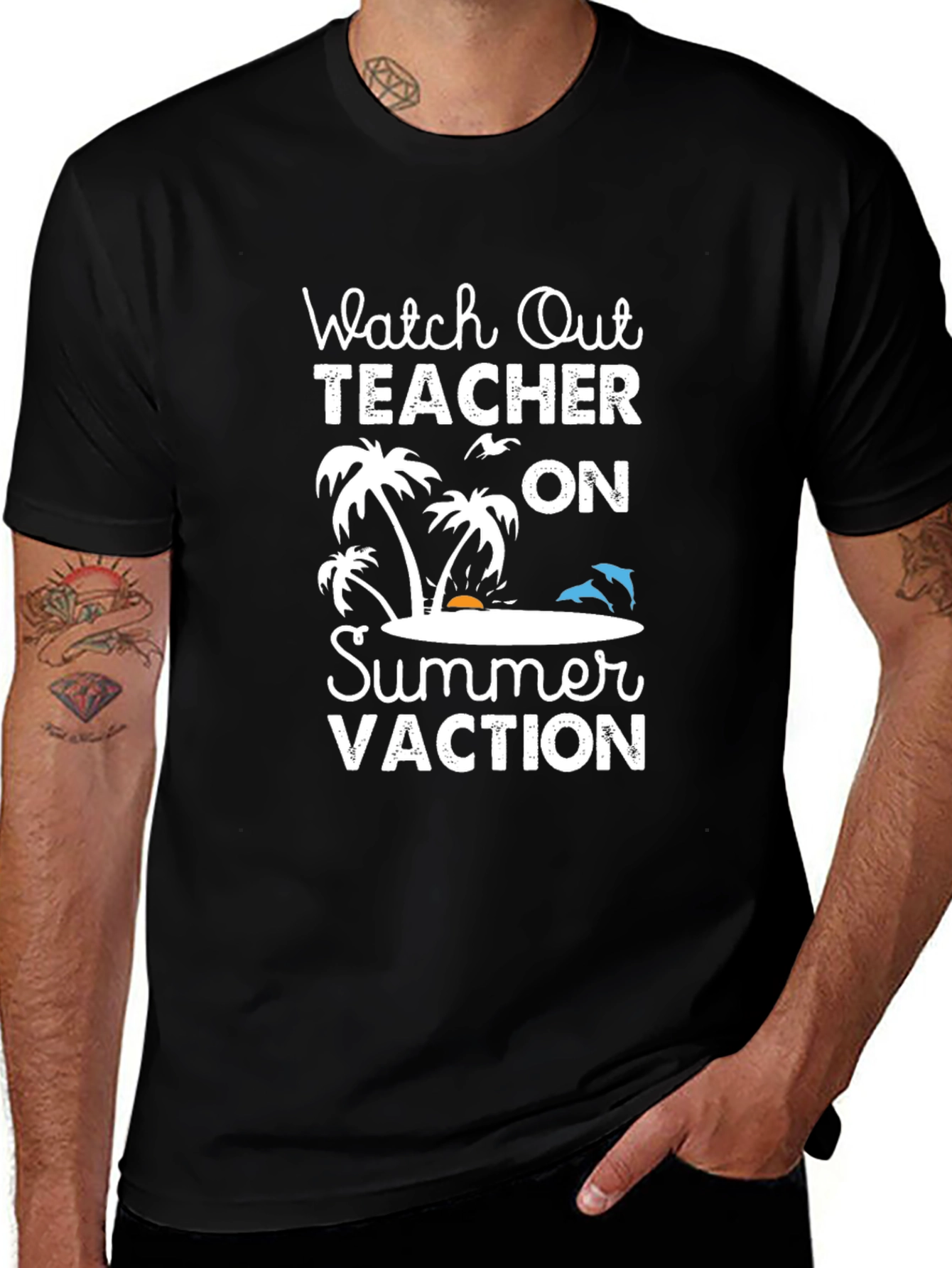 Teacher Summer Vacation T-Shirt - Beach Holiday Tee