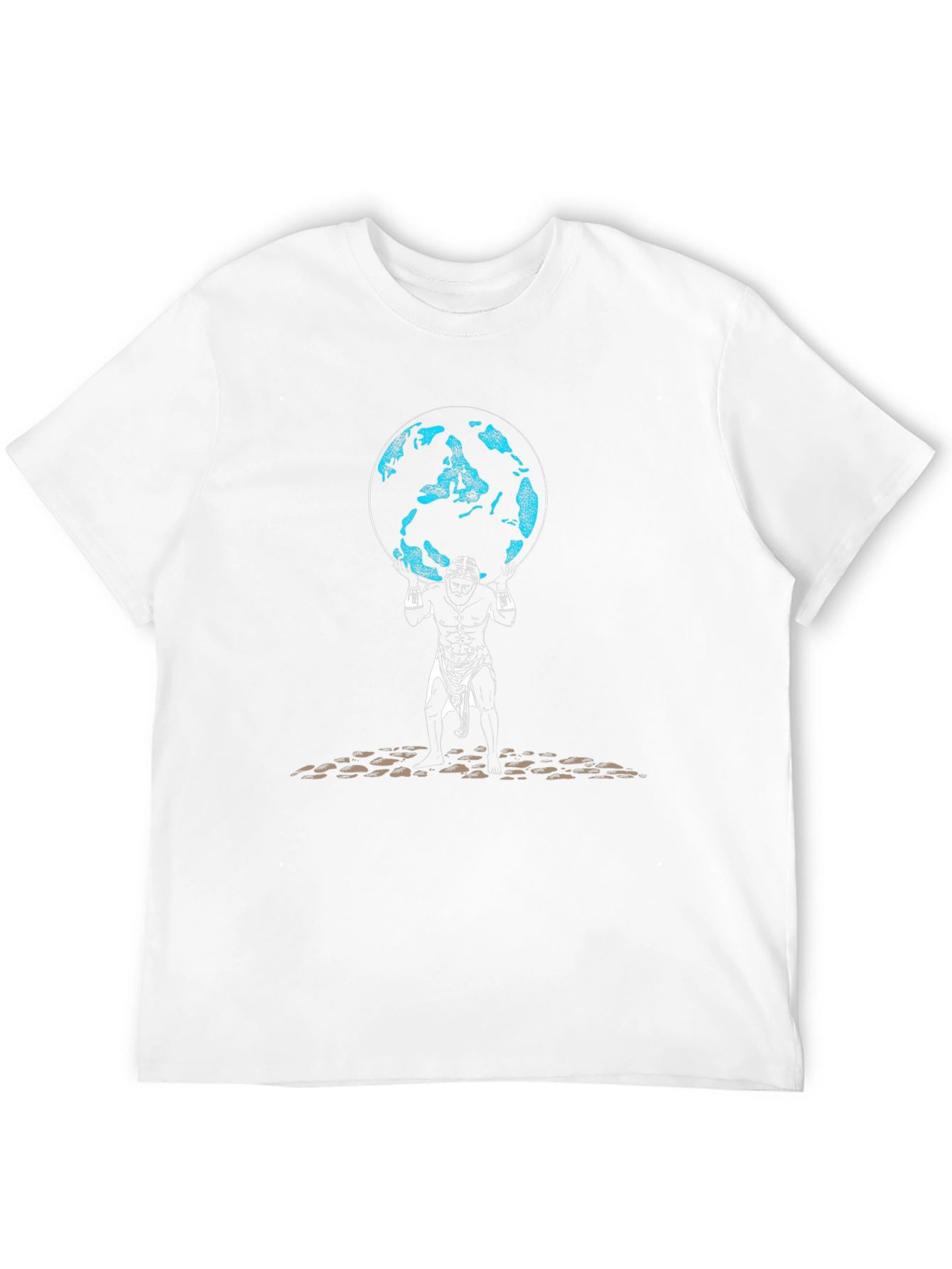 Atlas Earth Graphic Tee - Black Casual T-Shirt