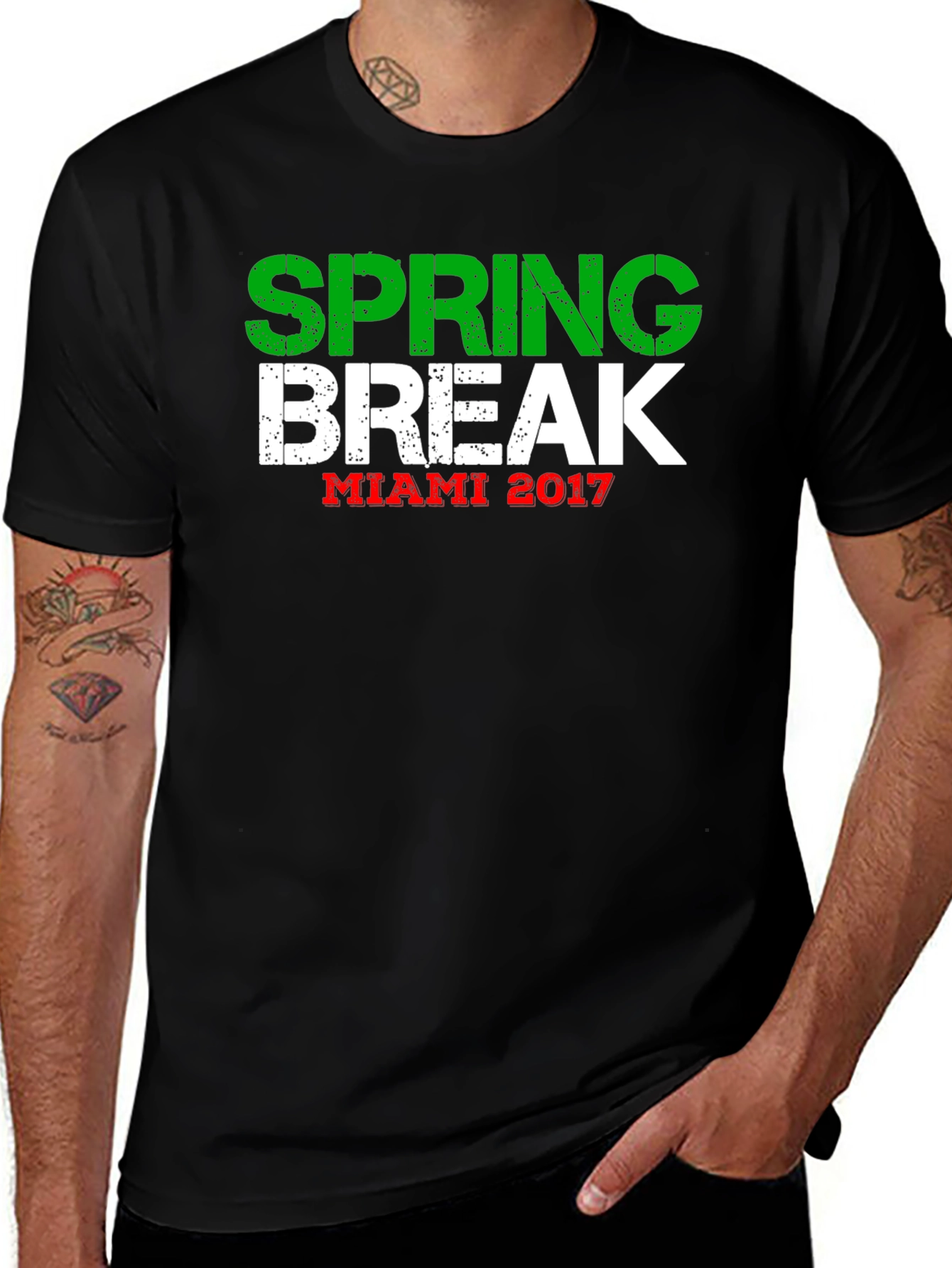 Spring Break Miami 2017 T-Shirt - Black