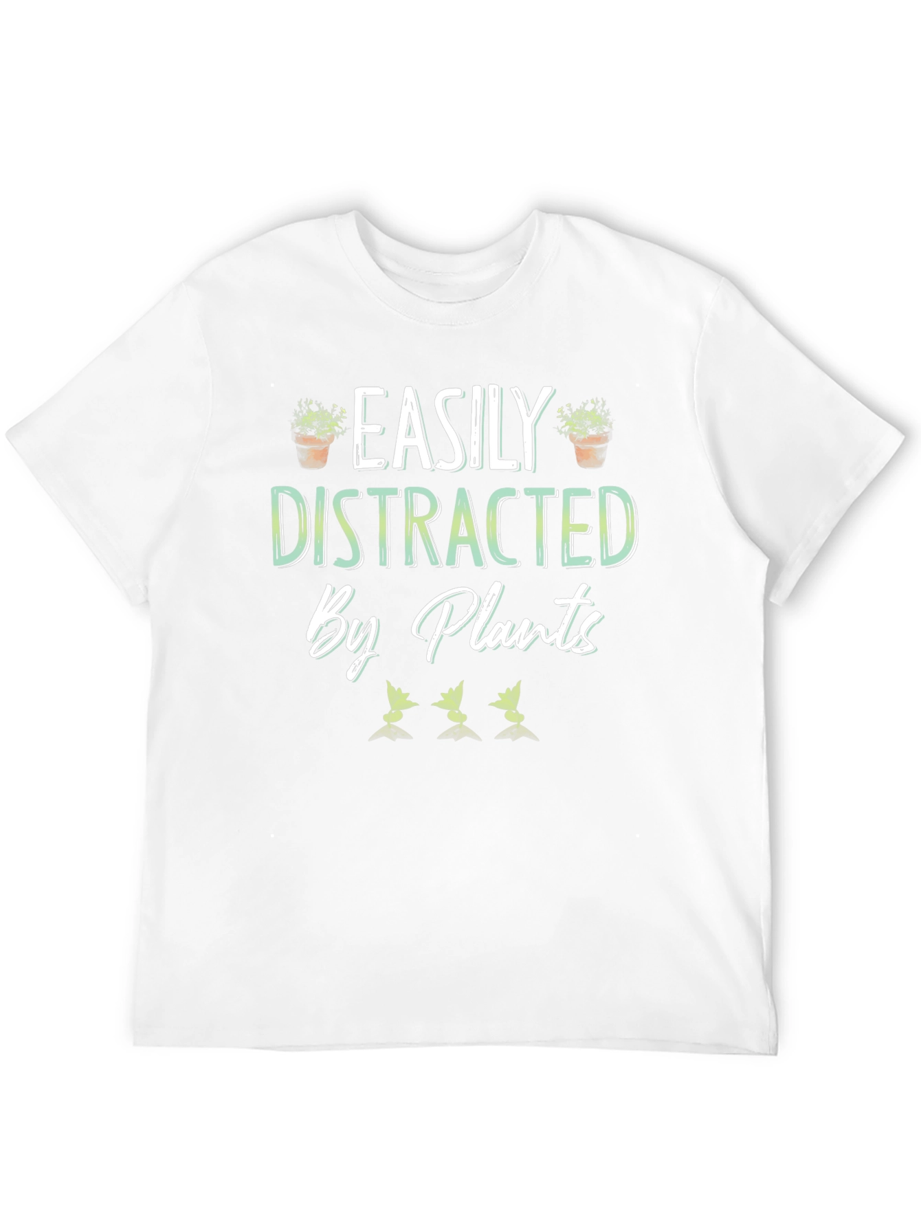 Easily Distracted by Plants Black T-Shirt