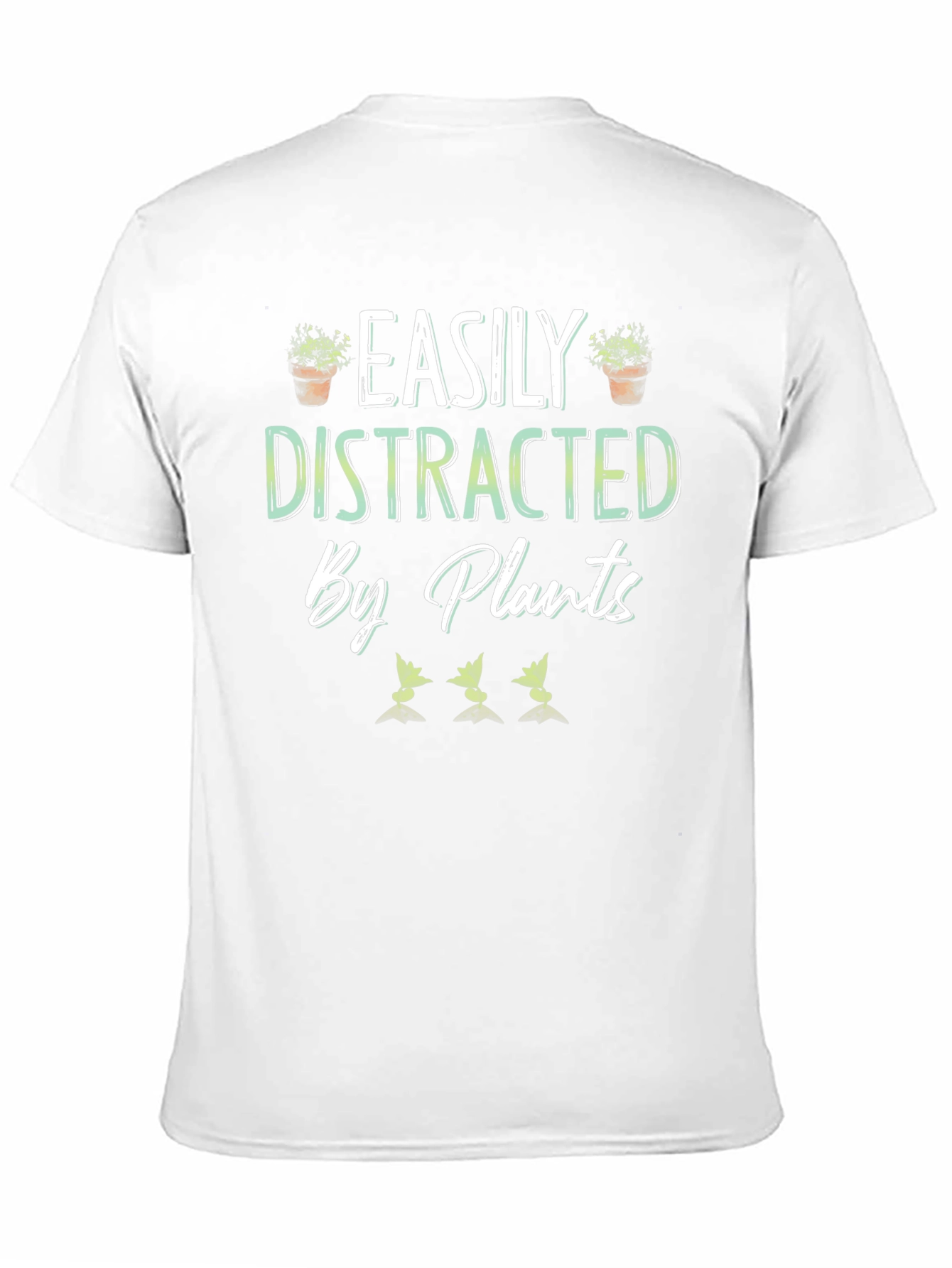 Easily Distracted by Plants Black T-Shirt