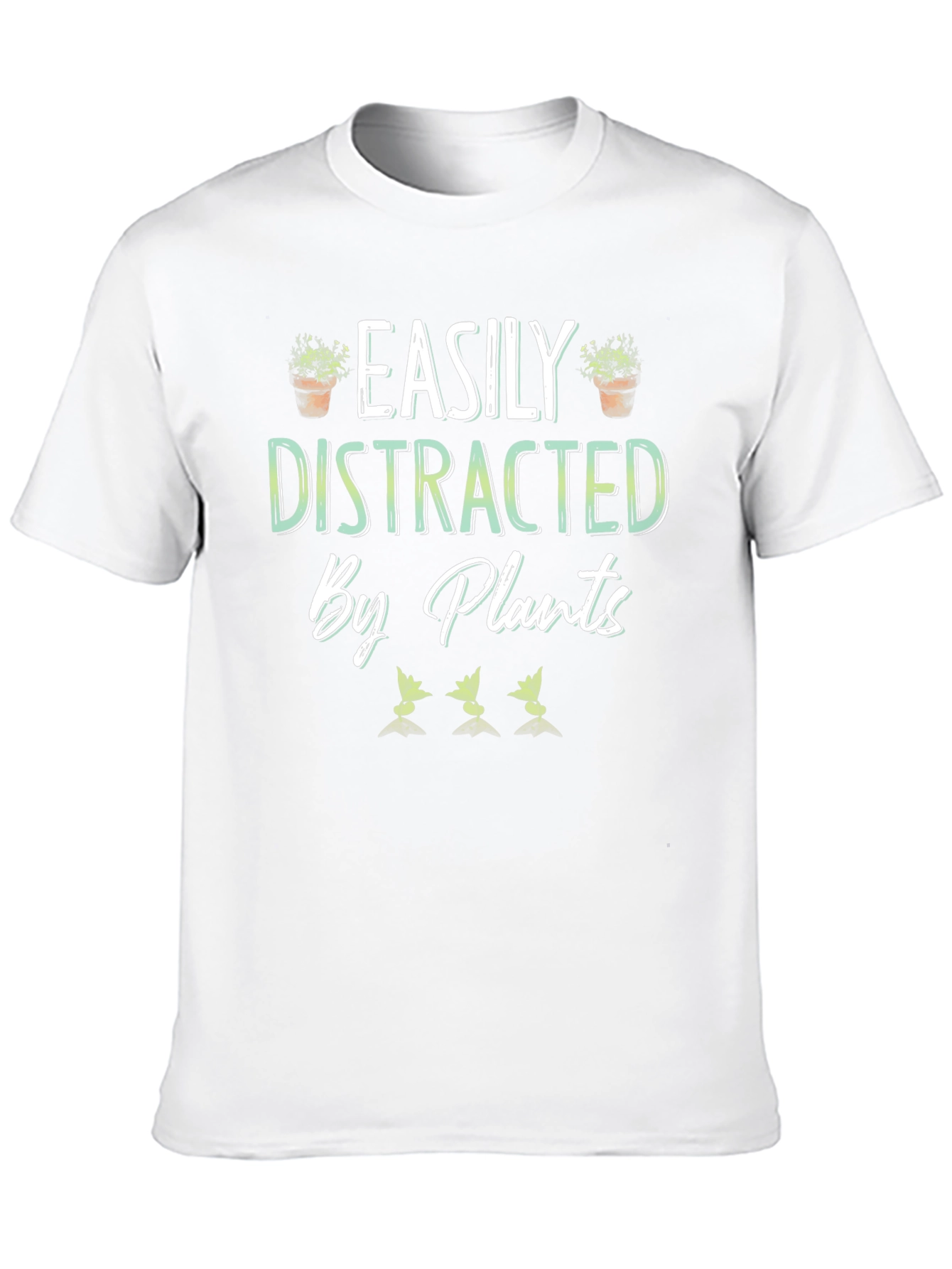 Easily Distracted by Plants Black T-Shirt