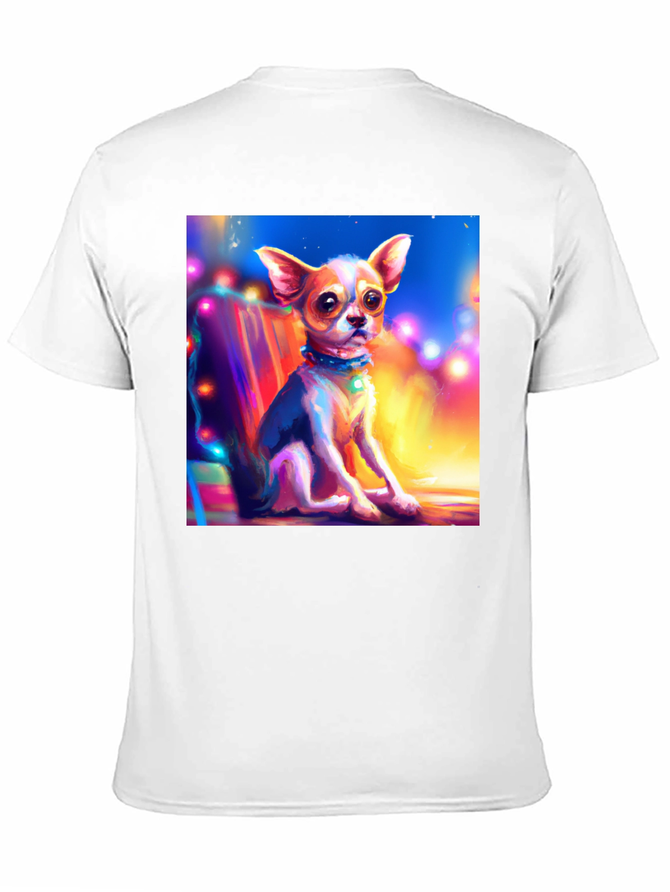Chihuahua Art Print Black T-Shirt