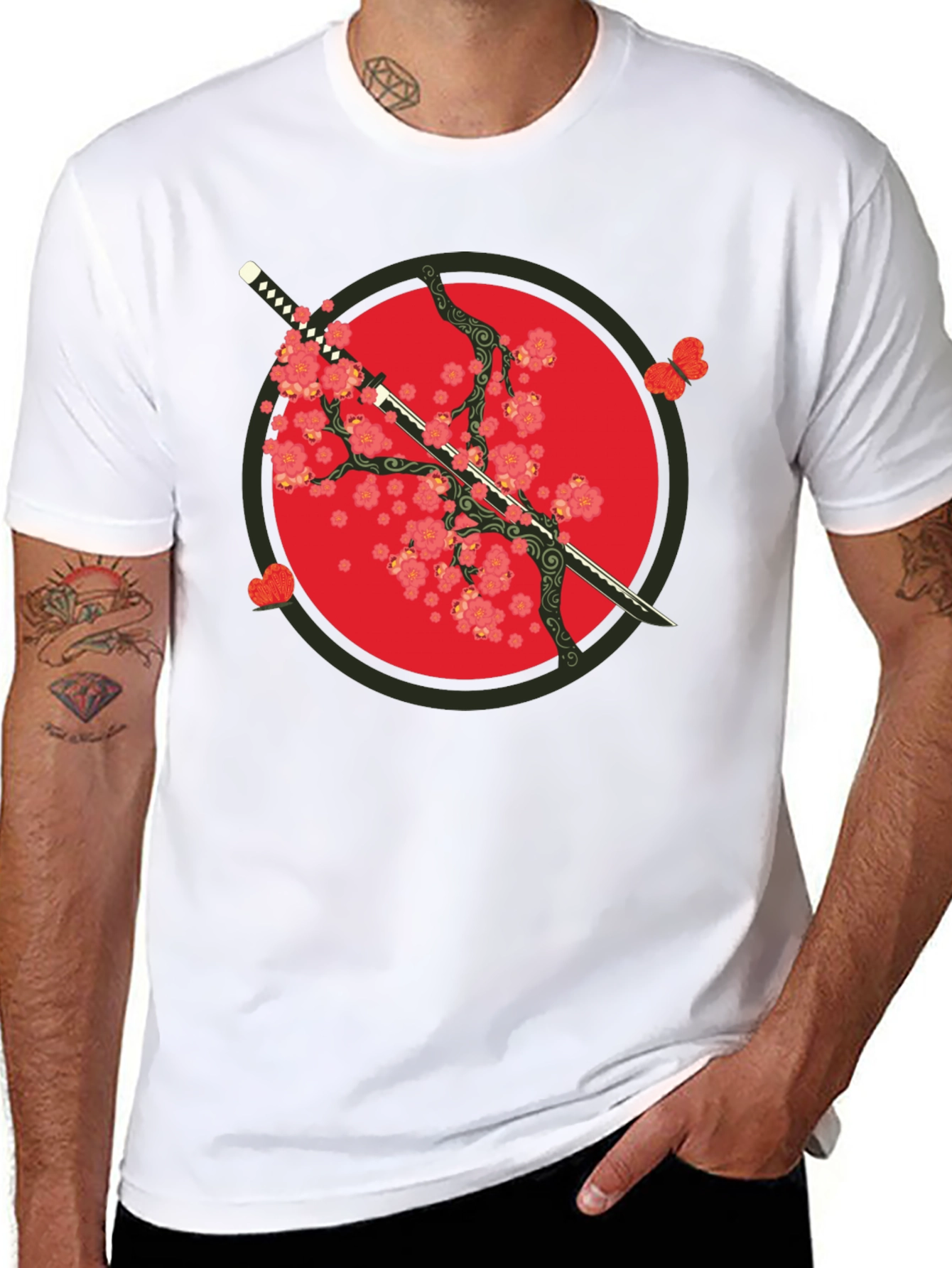Katana & Blossom Graphic Tee