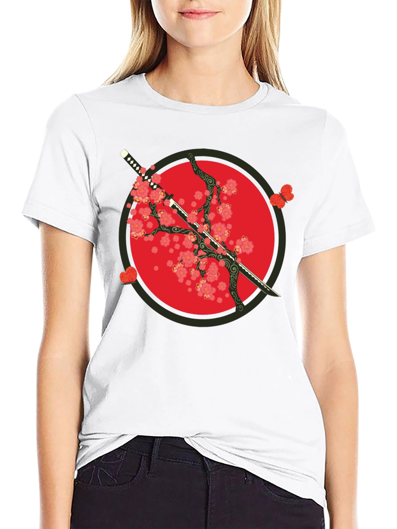 Katana & Blossom Graphic Tee