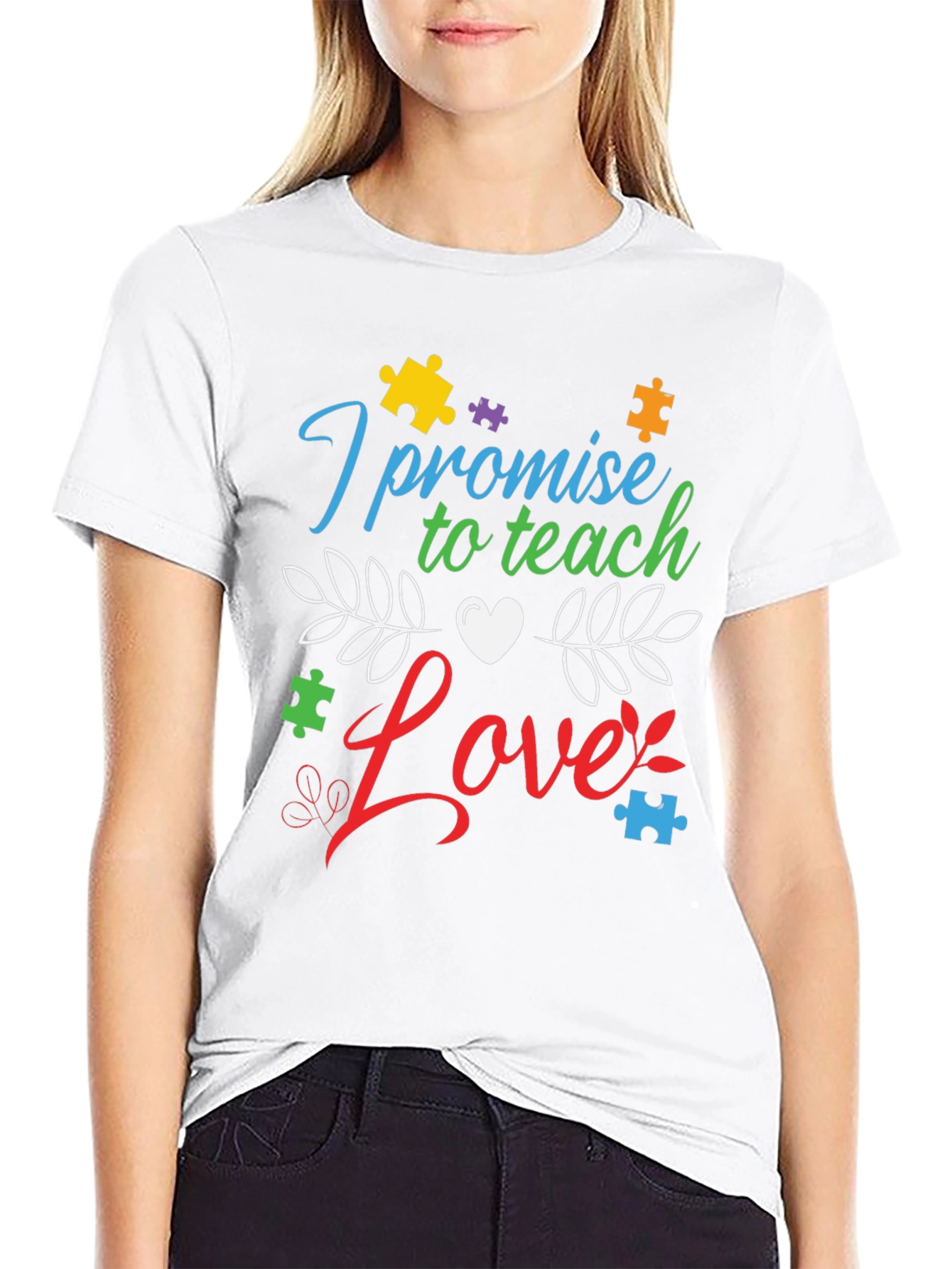 Teach Love Autism Awareness T-Shirt
