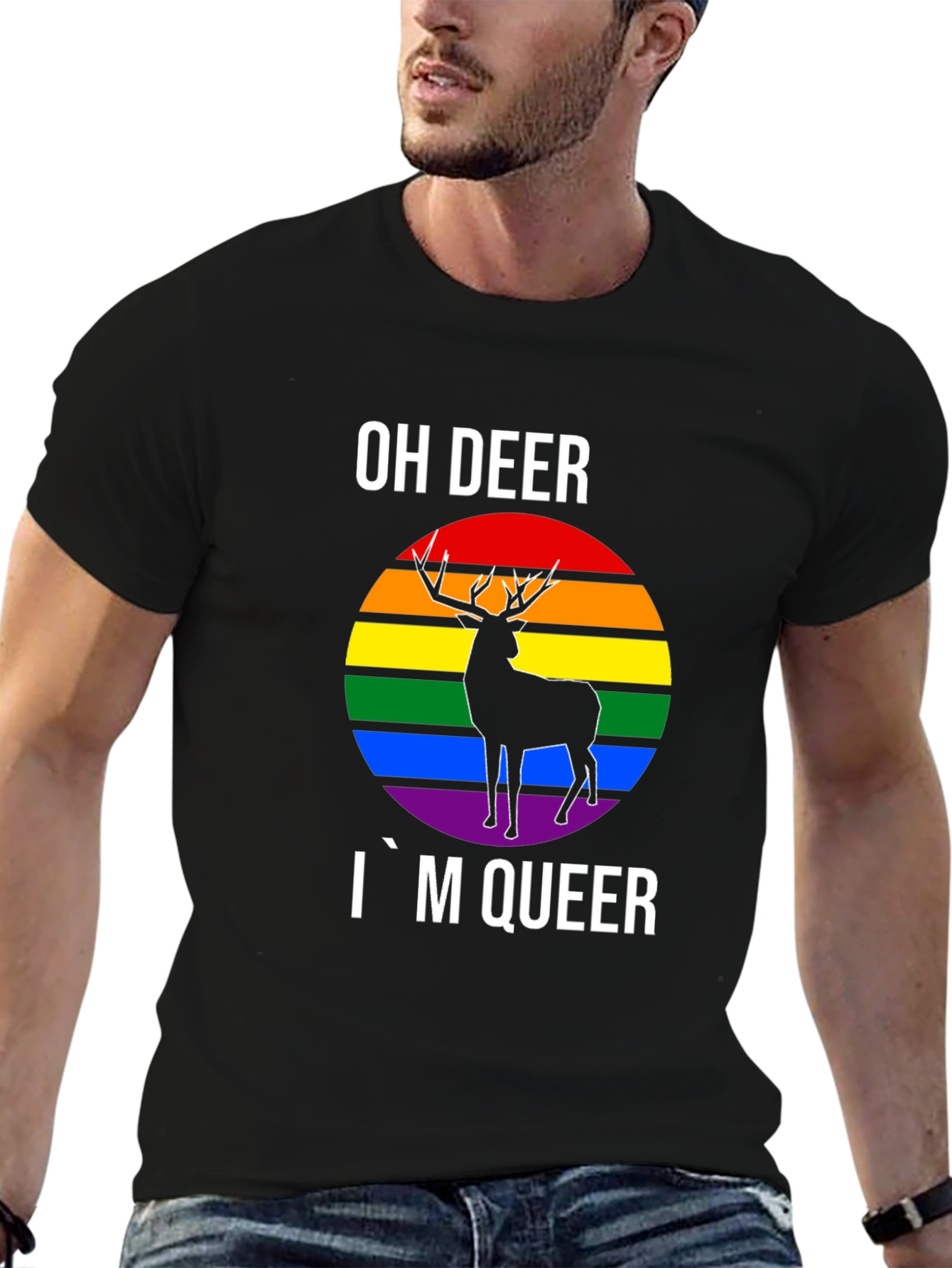 Oh Deer Im Queer Pride T-Shirt