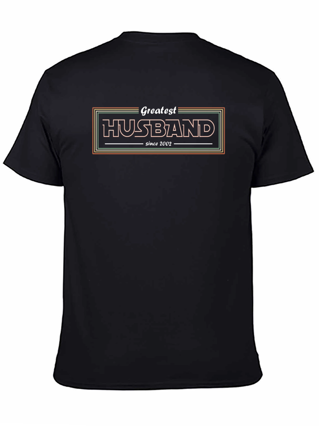 Greatest Husband Since 2002 Black Graphic T-Shirt