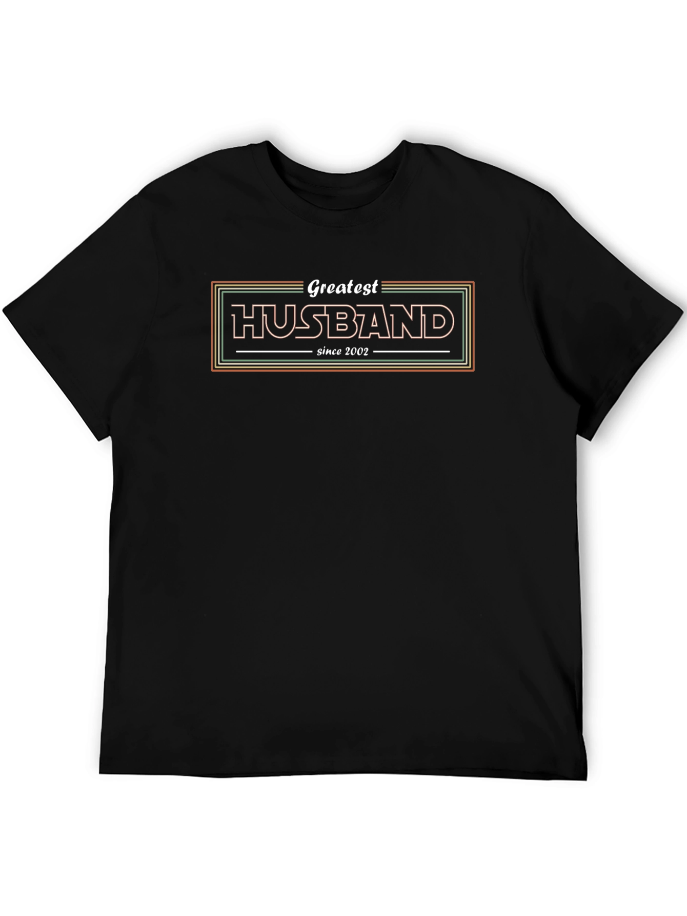 Greatest Husband Since 2002 Black Graphic T-Shirt