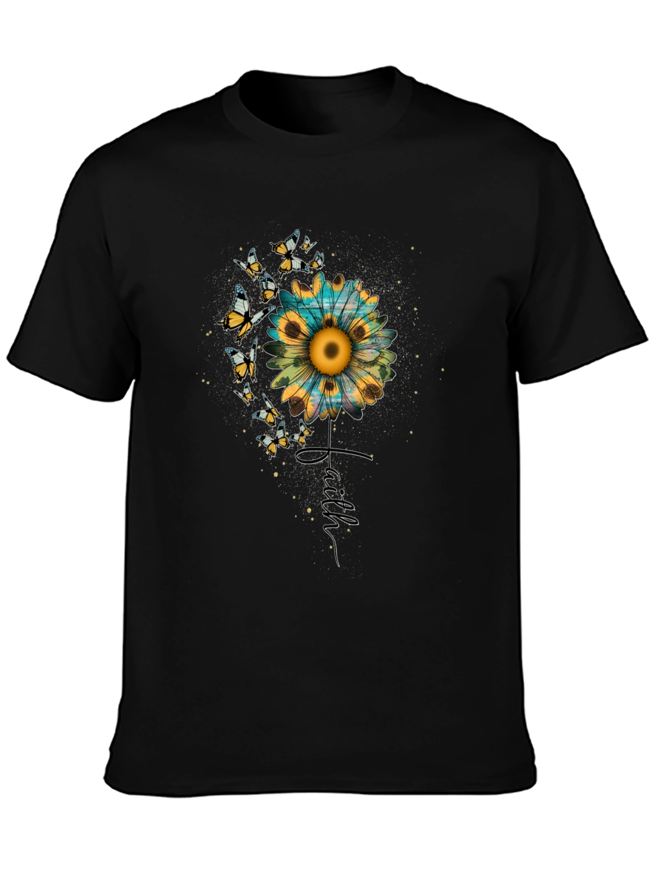 Sunflower Faith Butterfly Graphic Tee