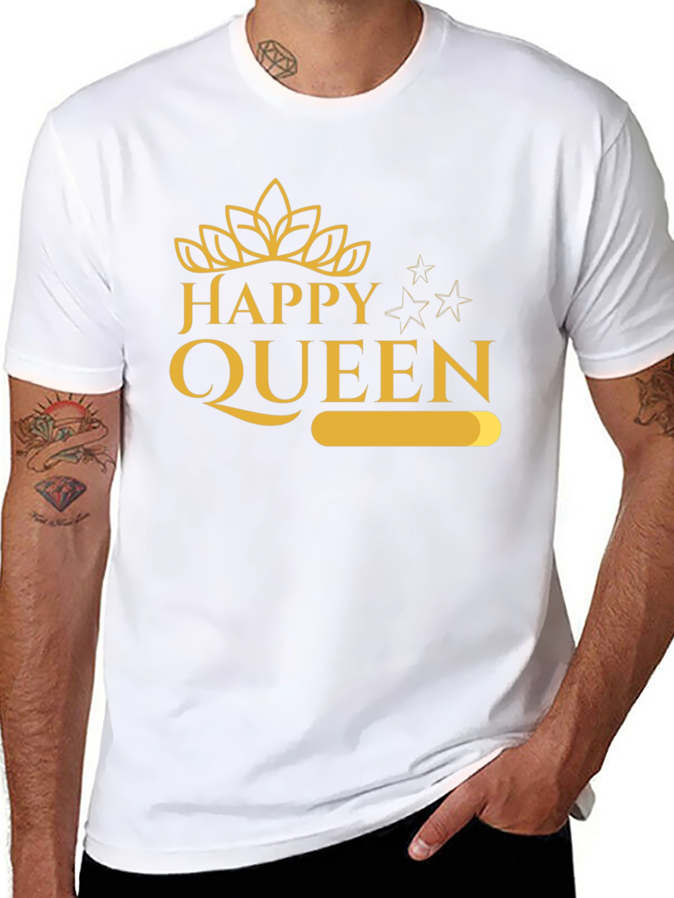 Happy Queen Graphic Tee - Black