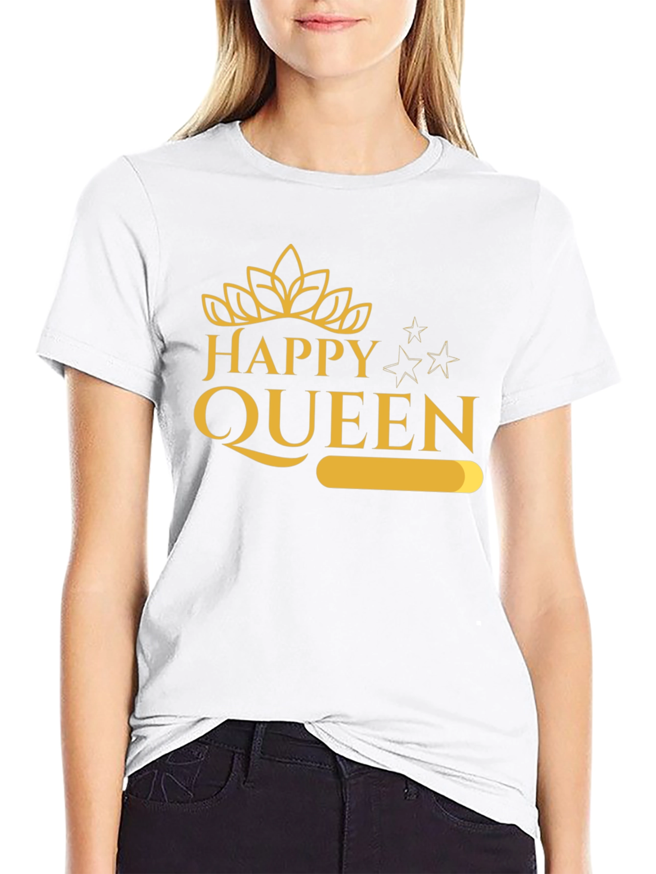 Happy Queen Graphic Tee - Black