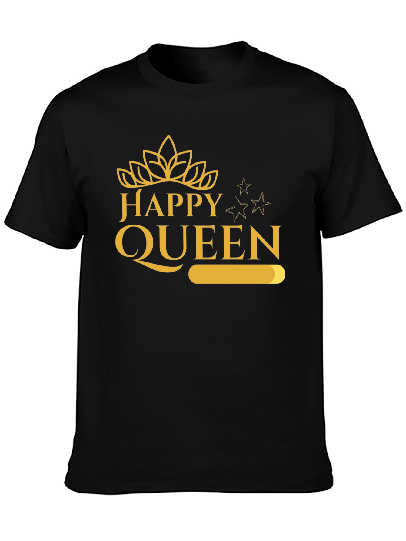 Happy Queen Graphic Tee - Black
