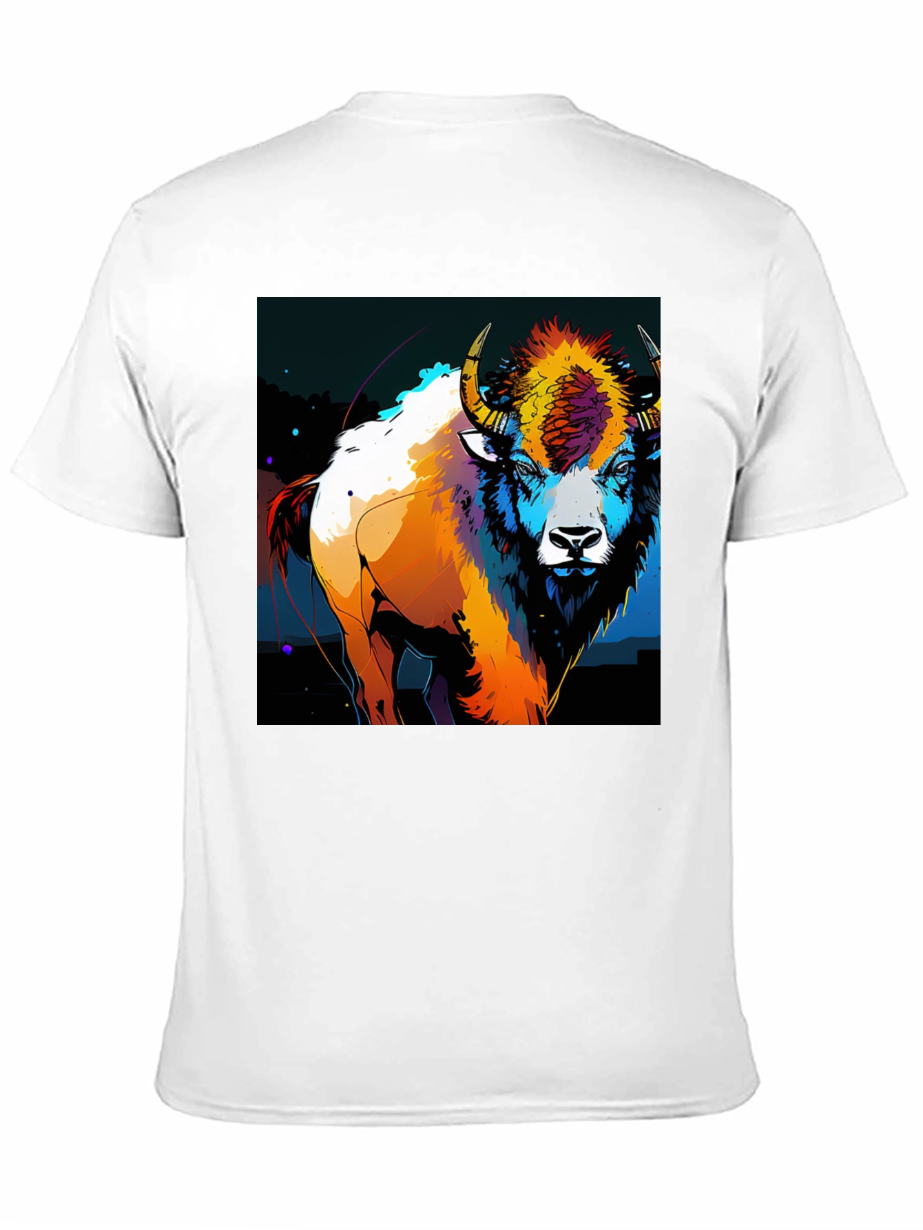 Vibrant Bison Graphic T-Shirt