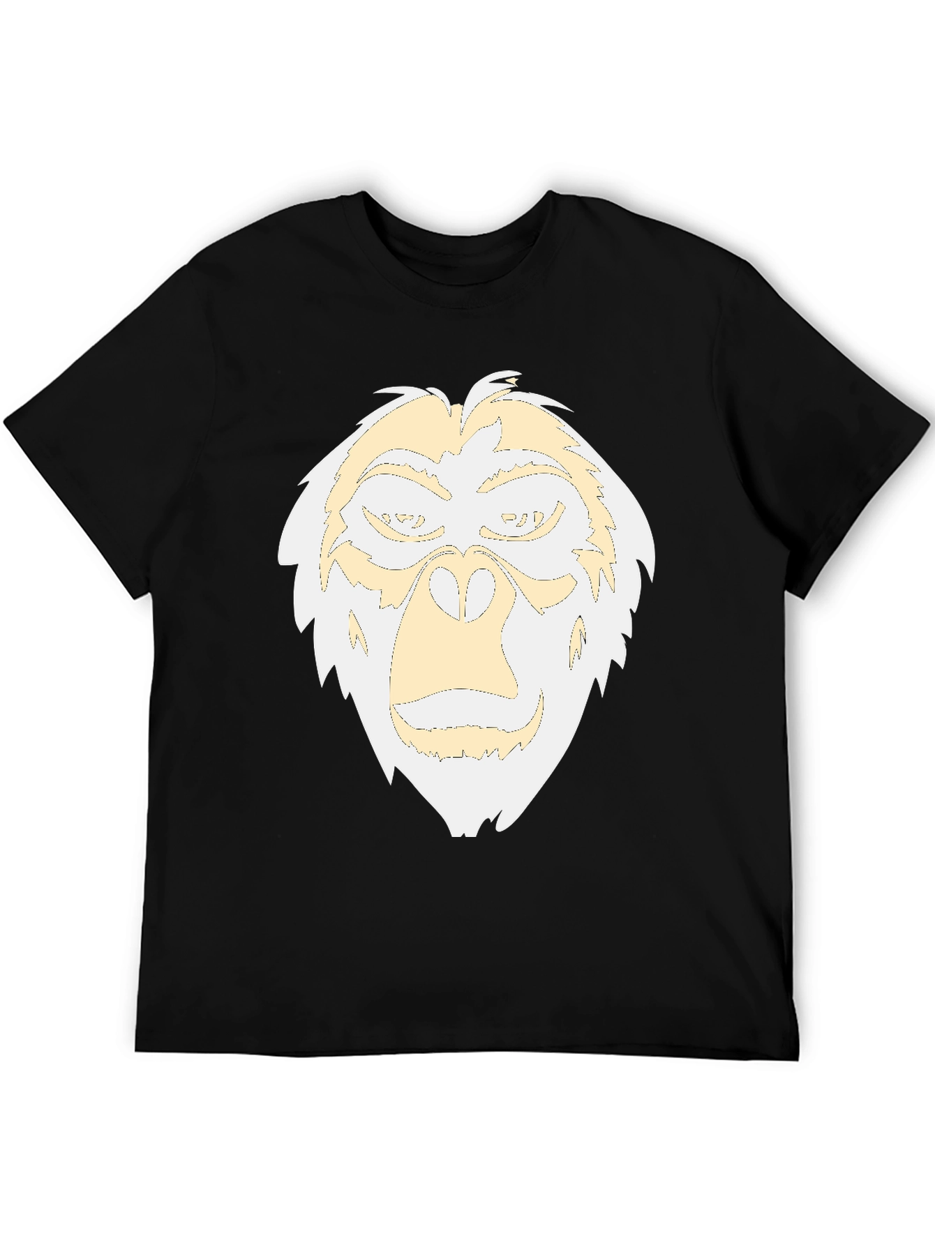 Yeti Face Graphic Tee - Black Cotton Blend
