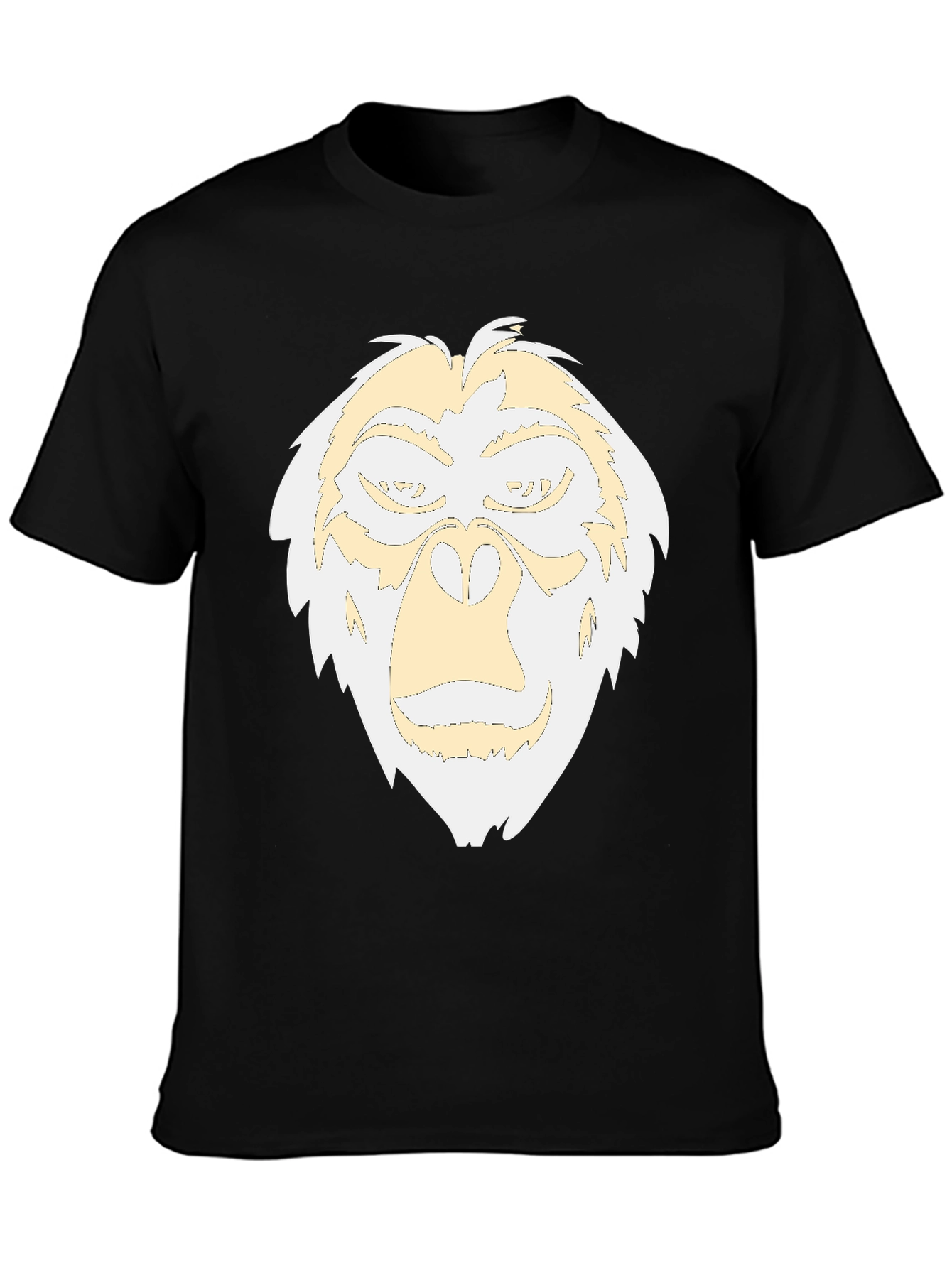 Yeti Face Graphic Tee - Black Cotton Blend