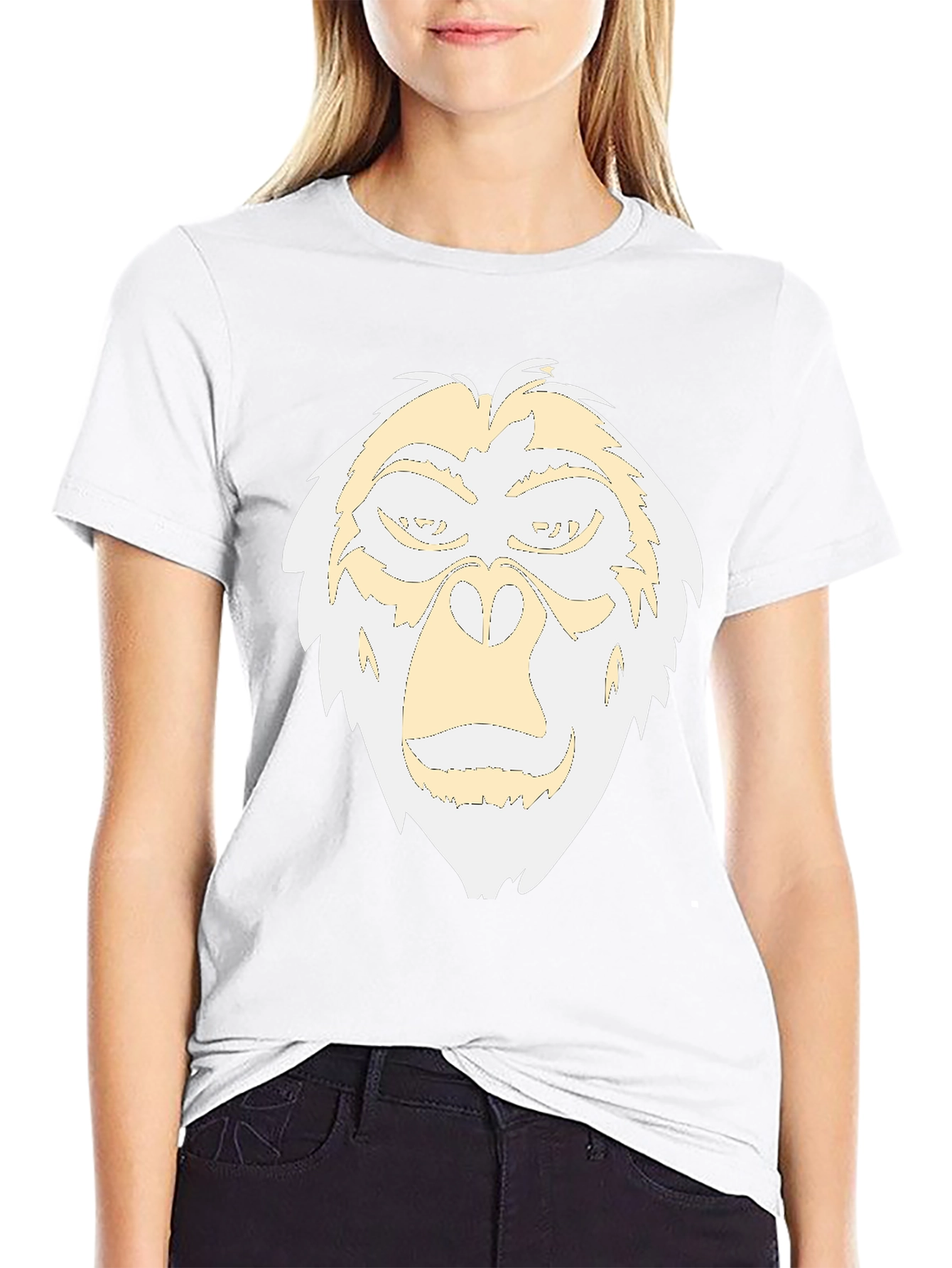 Yeti Face Graphic Tee - Black Cotton Blend