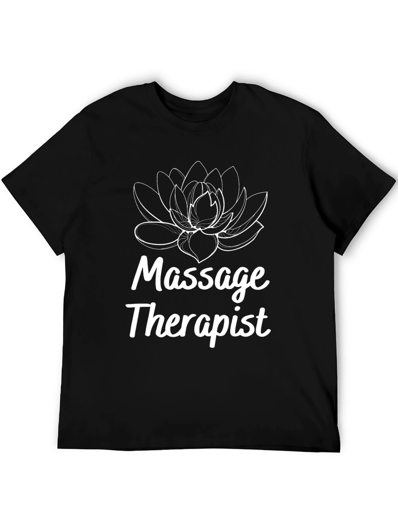 Massage Therapist T-Shirt - Lotus Flower Design