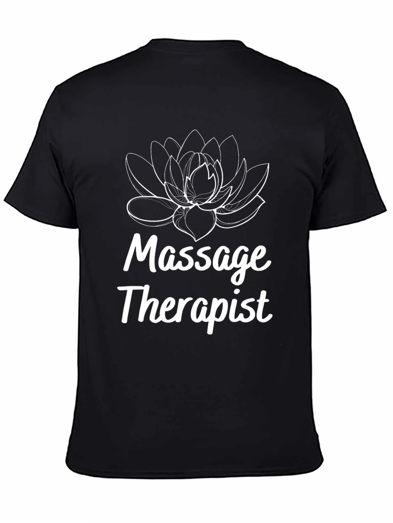 Massage Therapist T-Shirt - Lotus Flower Design