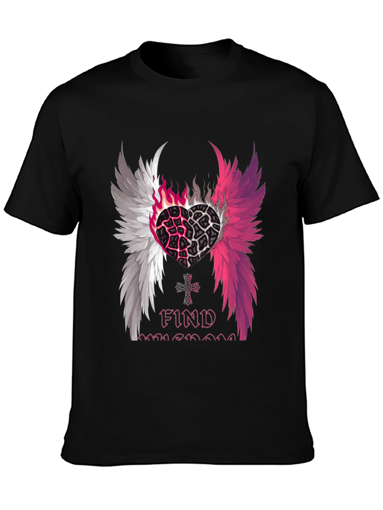 Heart Wings Graphic T-Shirt - Find Someone
