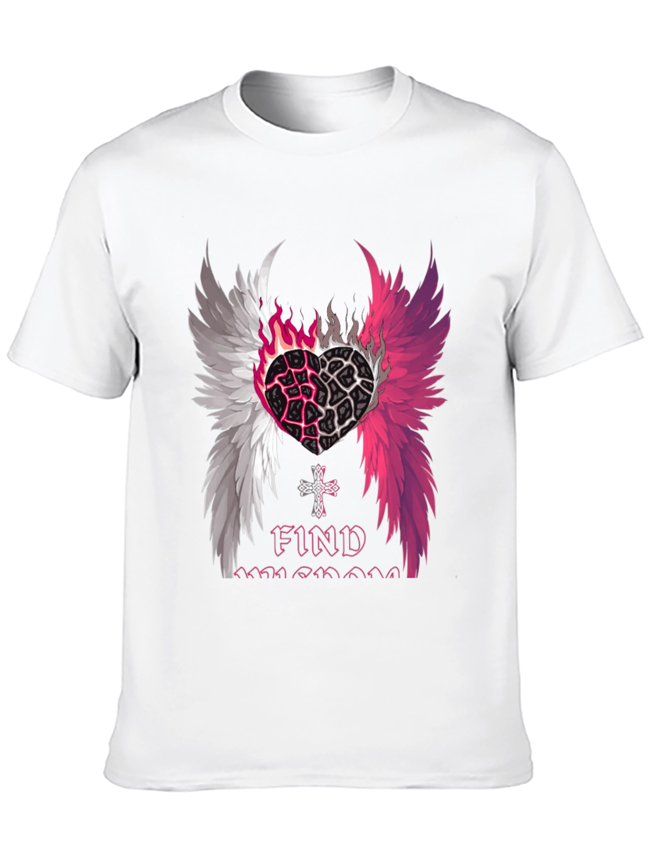 Heart Wings Graphic T-Shirt - Find Someone