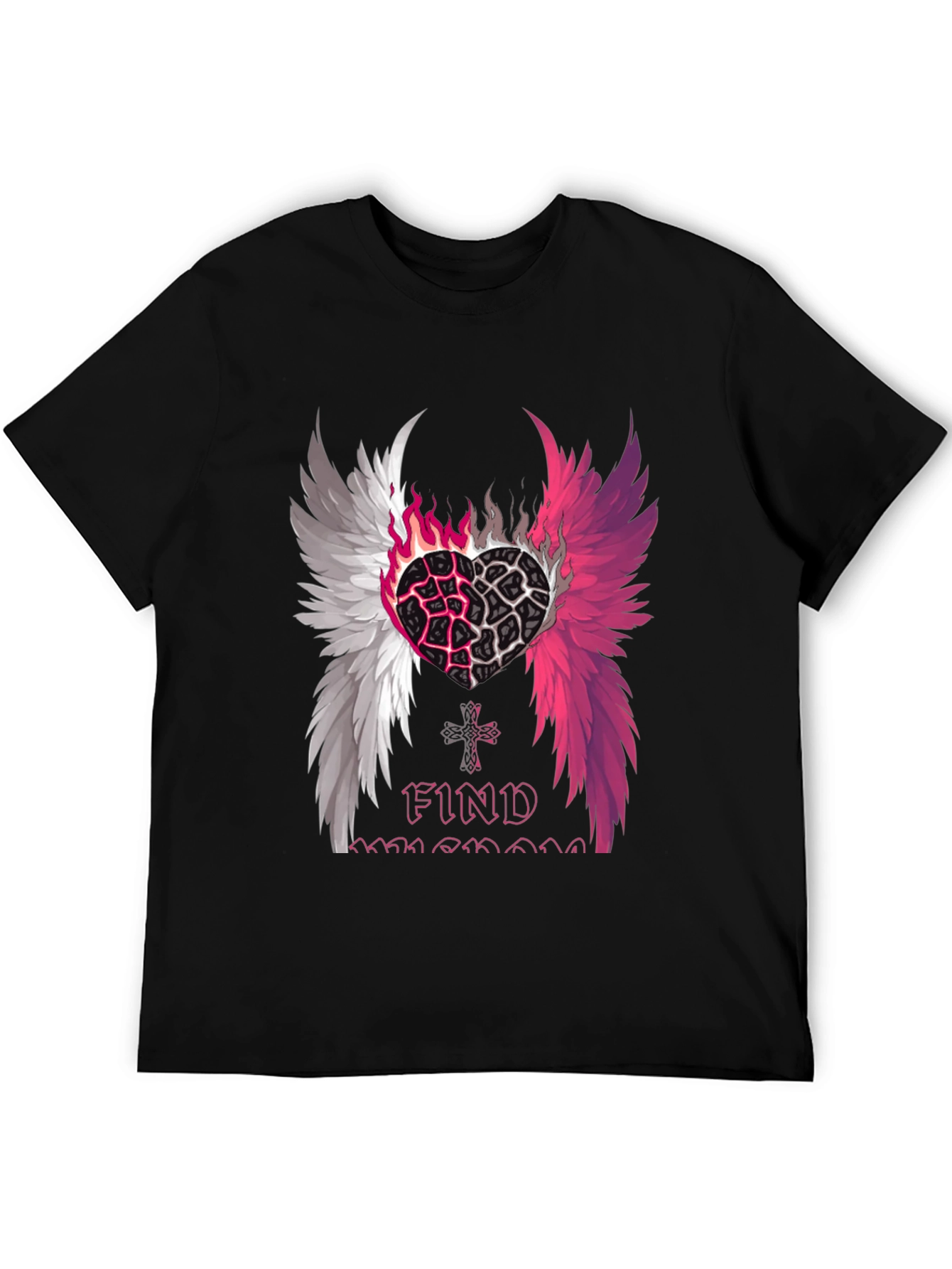 Heart Wings Graphic T-Shirt - Find Someone