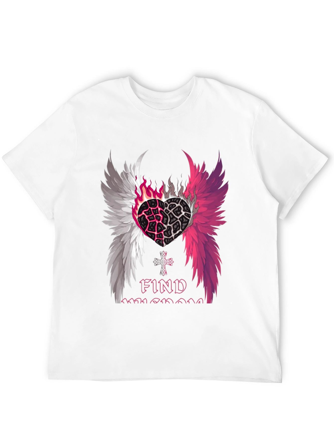 Heart Wings Graphic T-Shirt - Find Someone