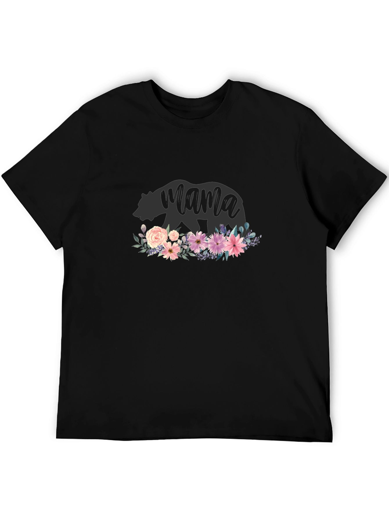 Mama Bear Floral T-Shirt - Cute Womens Tee