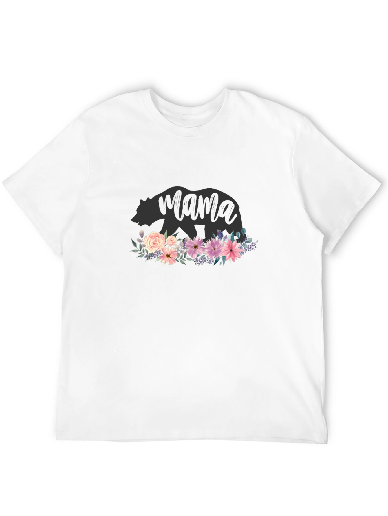 Mama Bear Floral T-Shirt - Cute Womens Tee