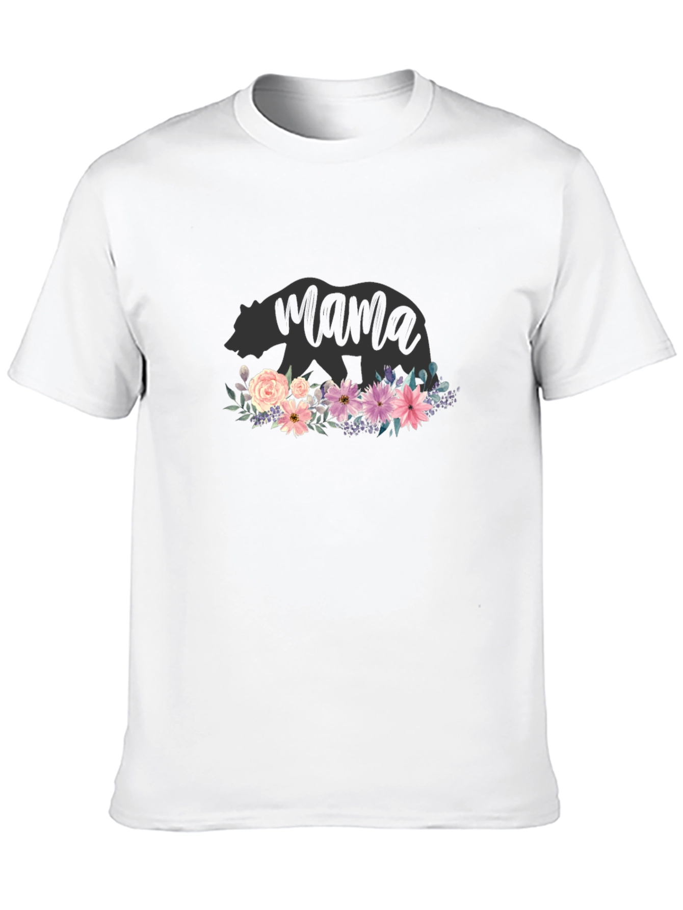 Mama Bear Floral T-Shirt - Cute Womens Tee