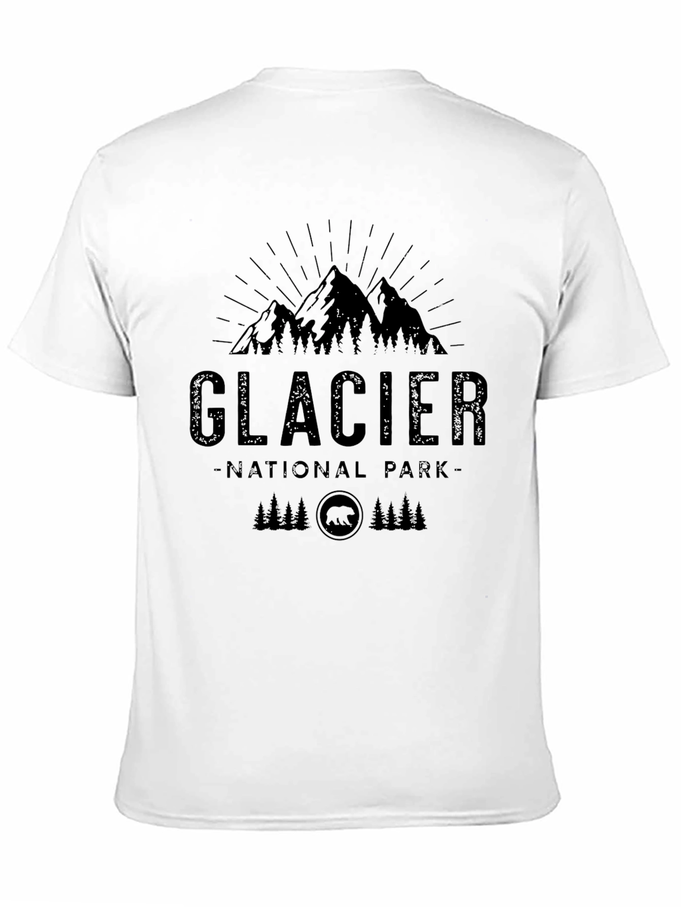 Glacier National Park Graphic Tee - Black