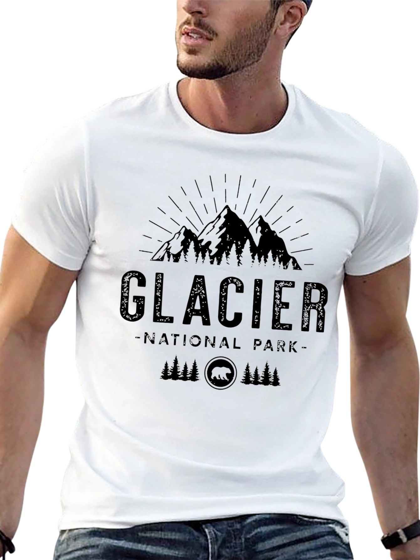 Glacier National Park Graphic Tee - Black