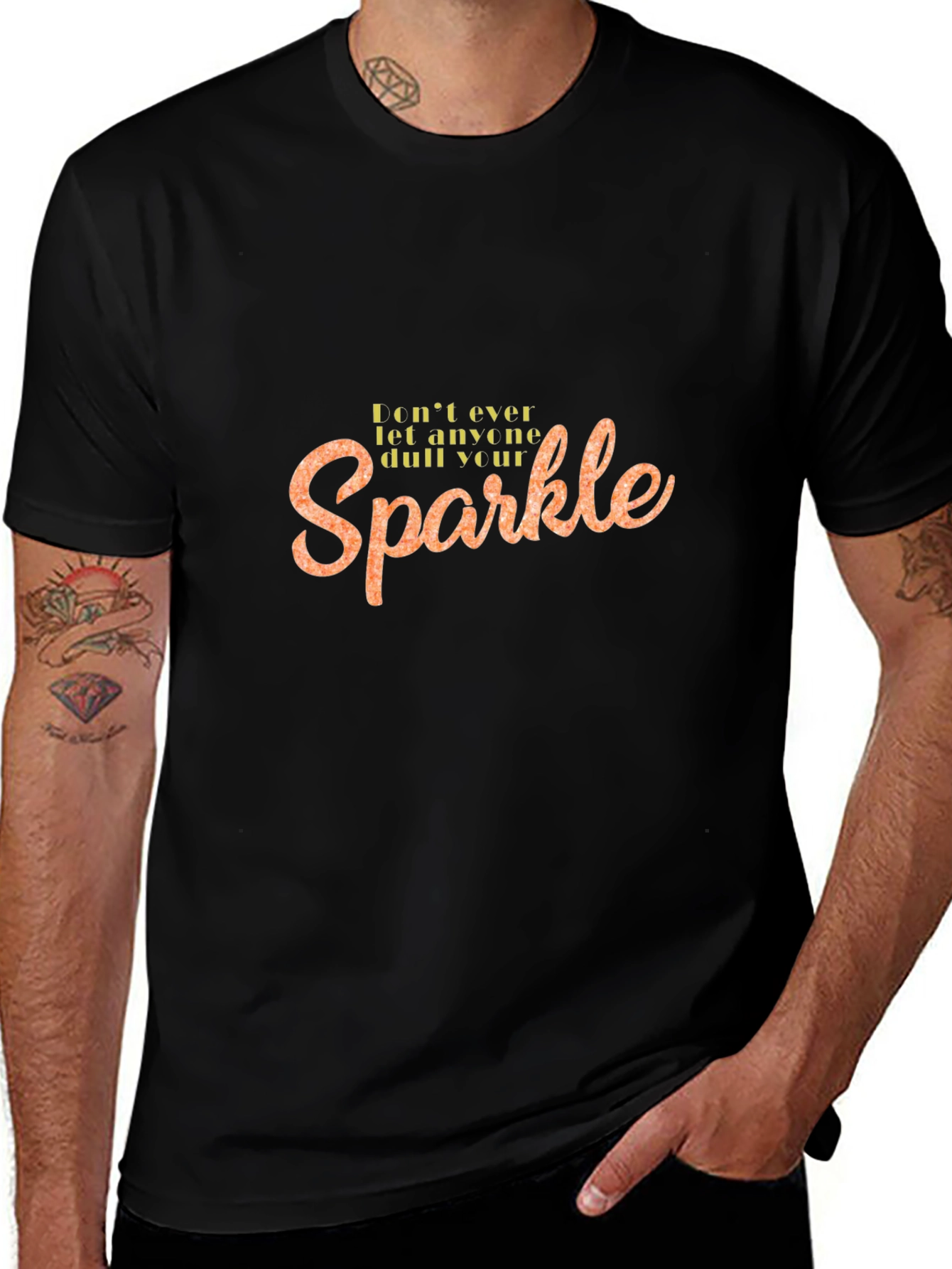 Sparkle Graphic Tee - Inspiring Quote T-Shirt