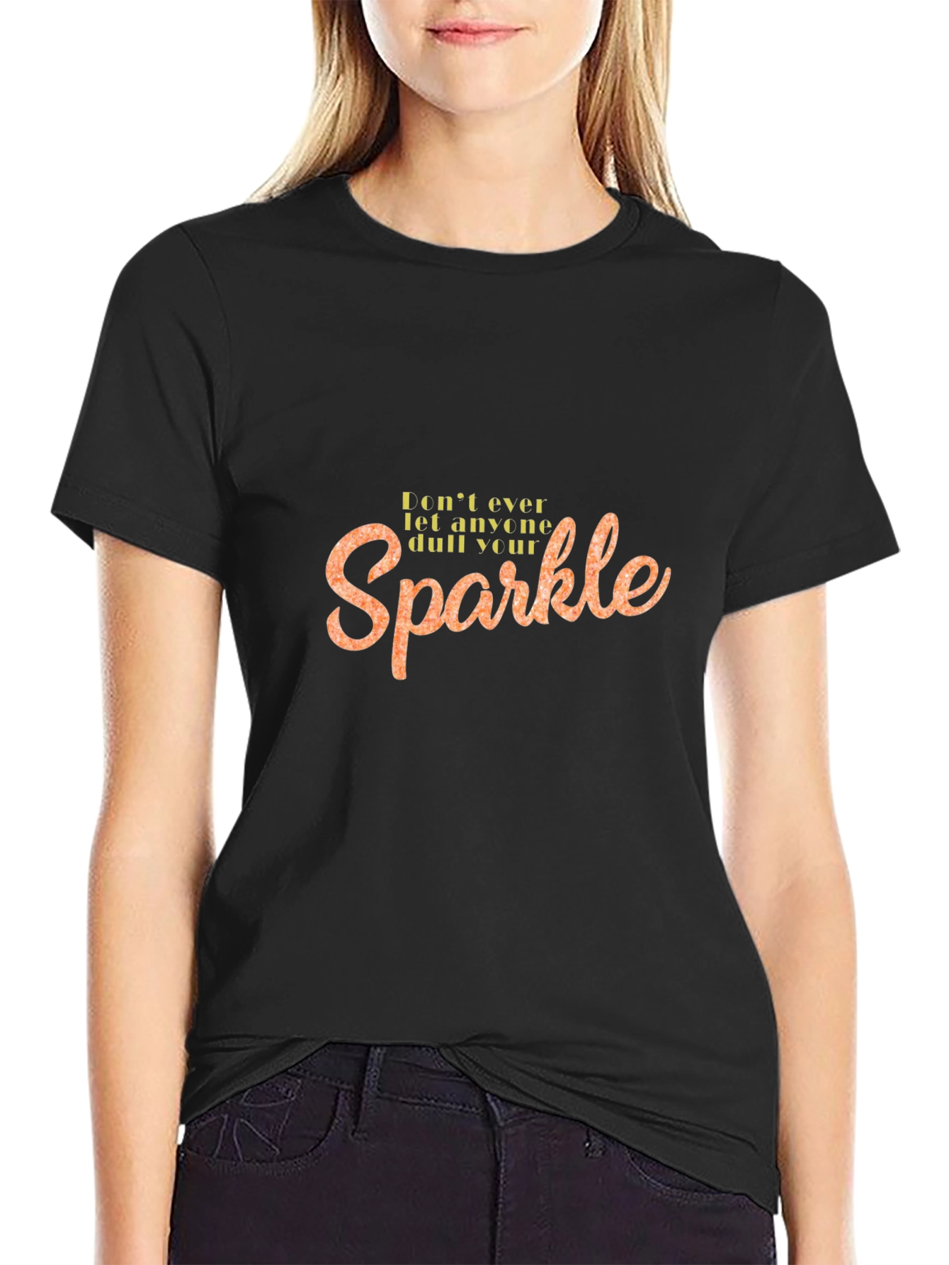 Sparkle Graphic Tee - Inspiring Quote T-Shirt